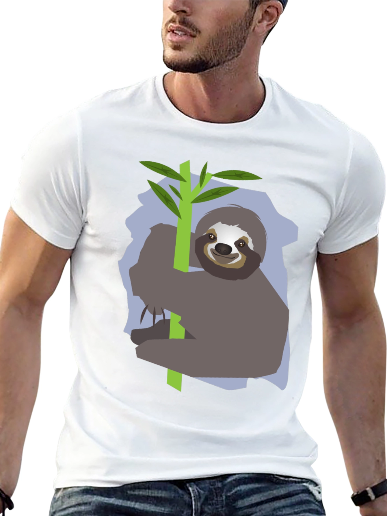 Sloth on Branch Graphic Tee - Relaxed Fit