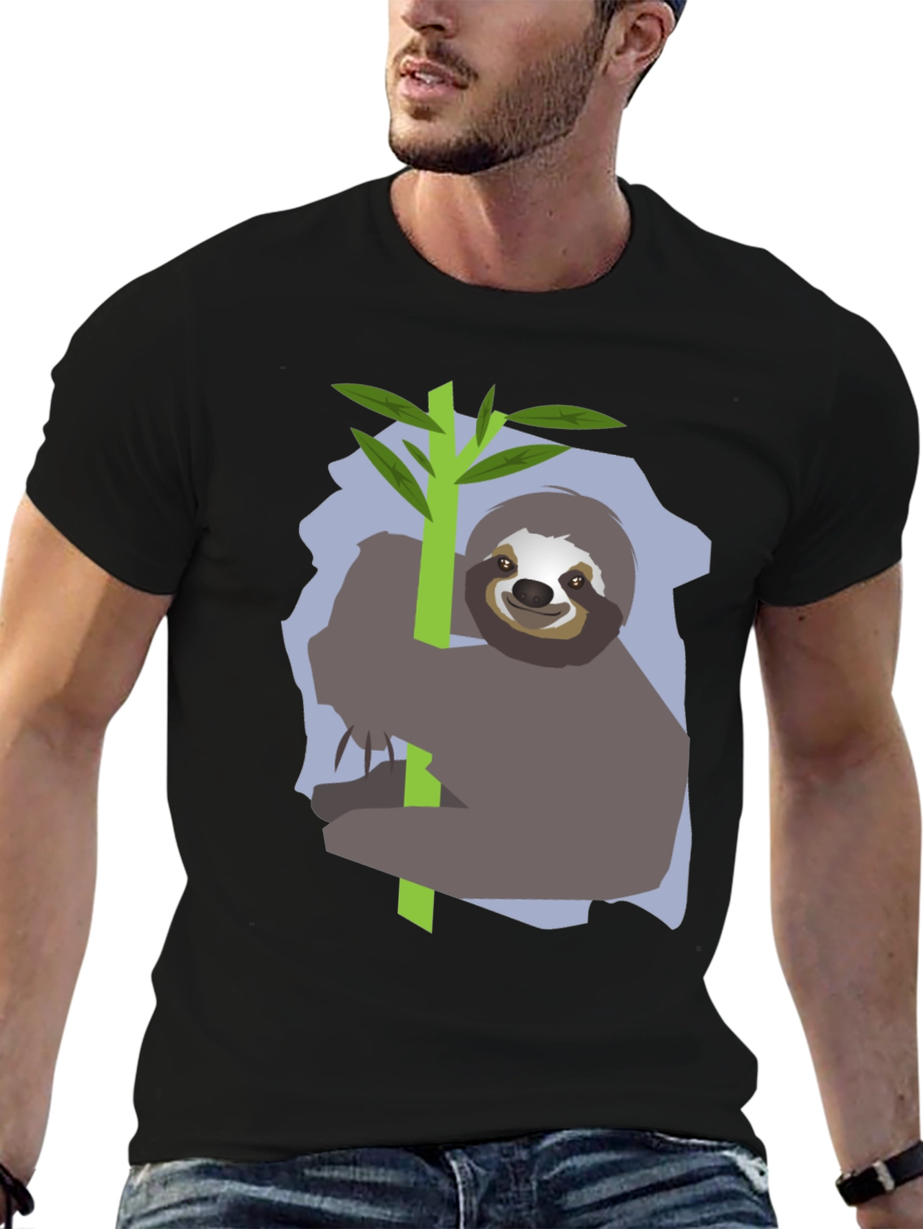 Sloth on Branch Graphic Tee - Relaxed Fit