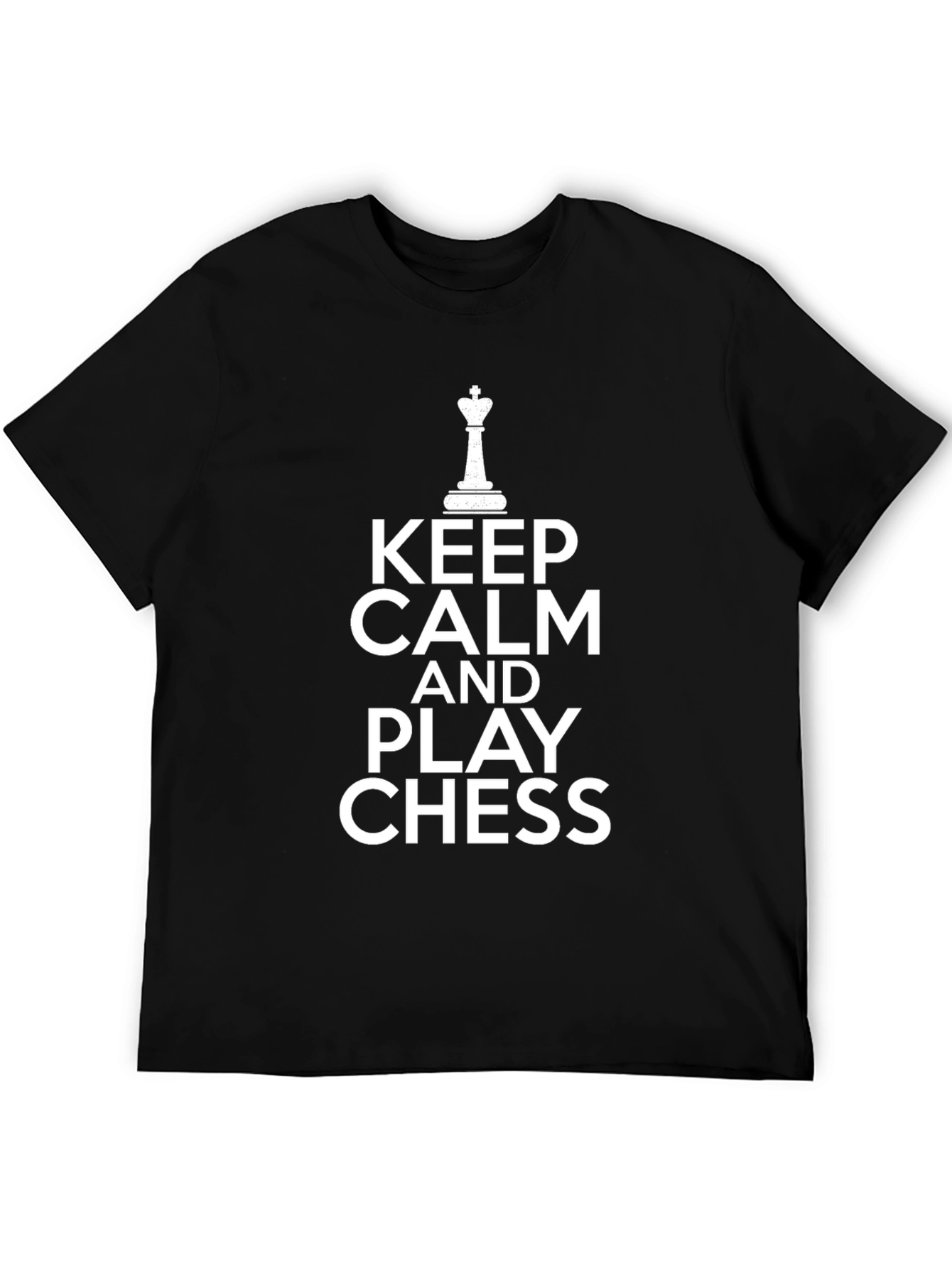 Keep Calm and Play Chess Black T-Shirt