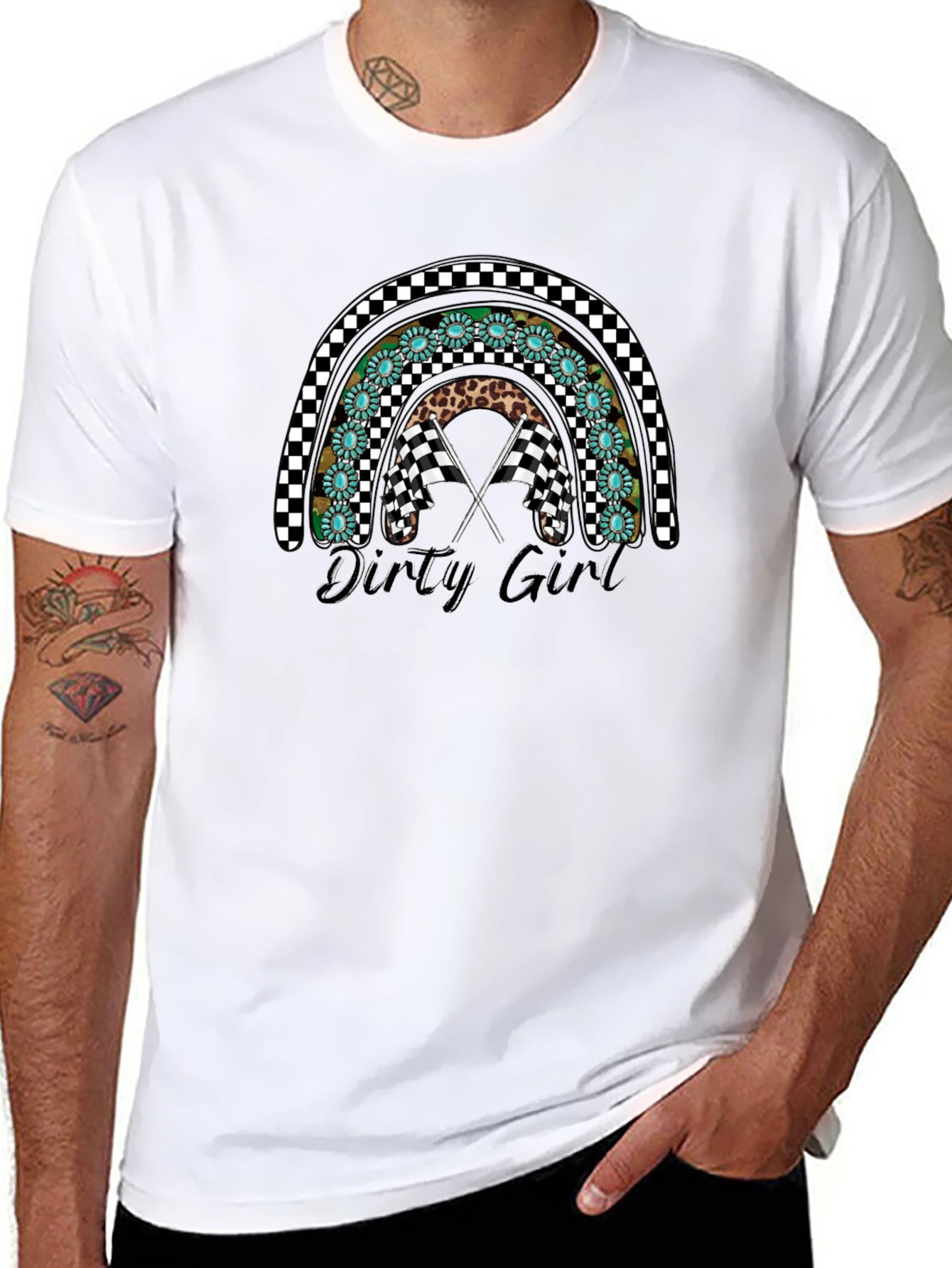 Dirty Girl Rainbow Graphic T-Shirt