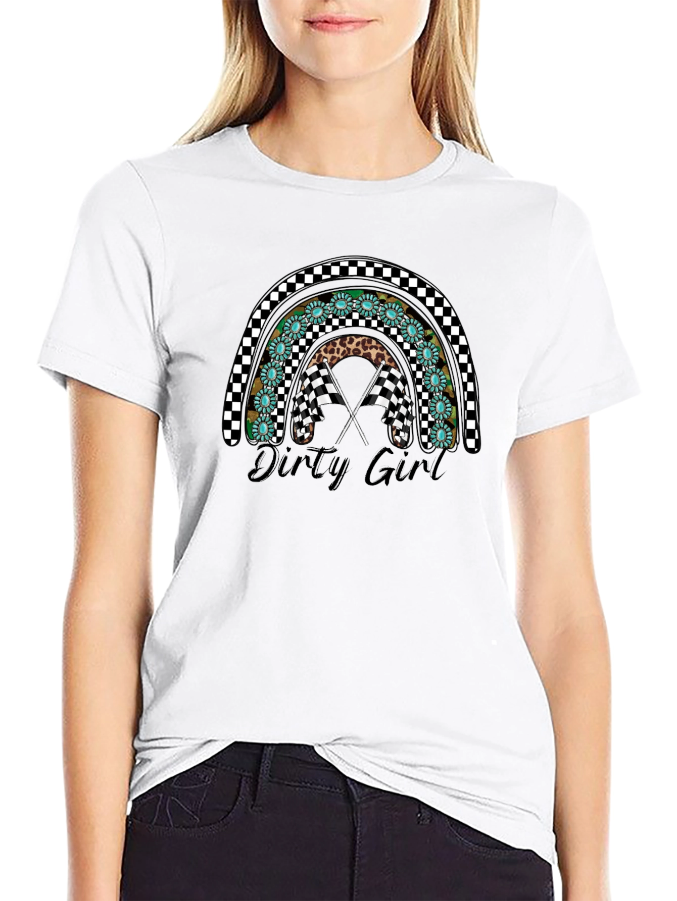 Dirty Girl Rainbow Graphic T-Shirt