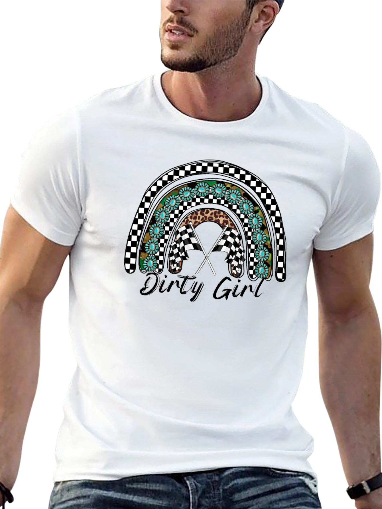Dirty Girl Rainbow Graphic T-Shirt