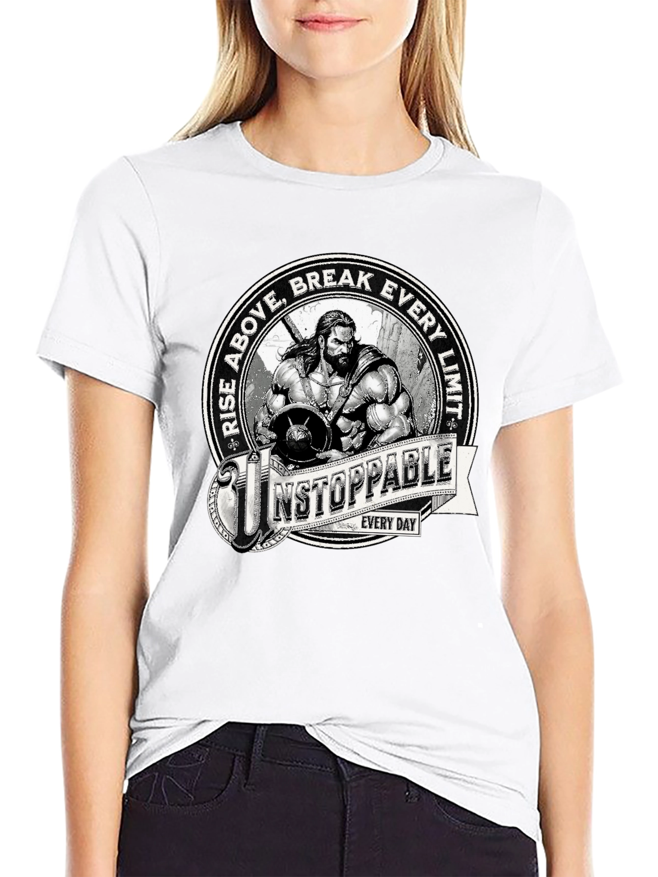 Unstoppable Graphic Print Black T-Shirt