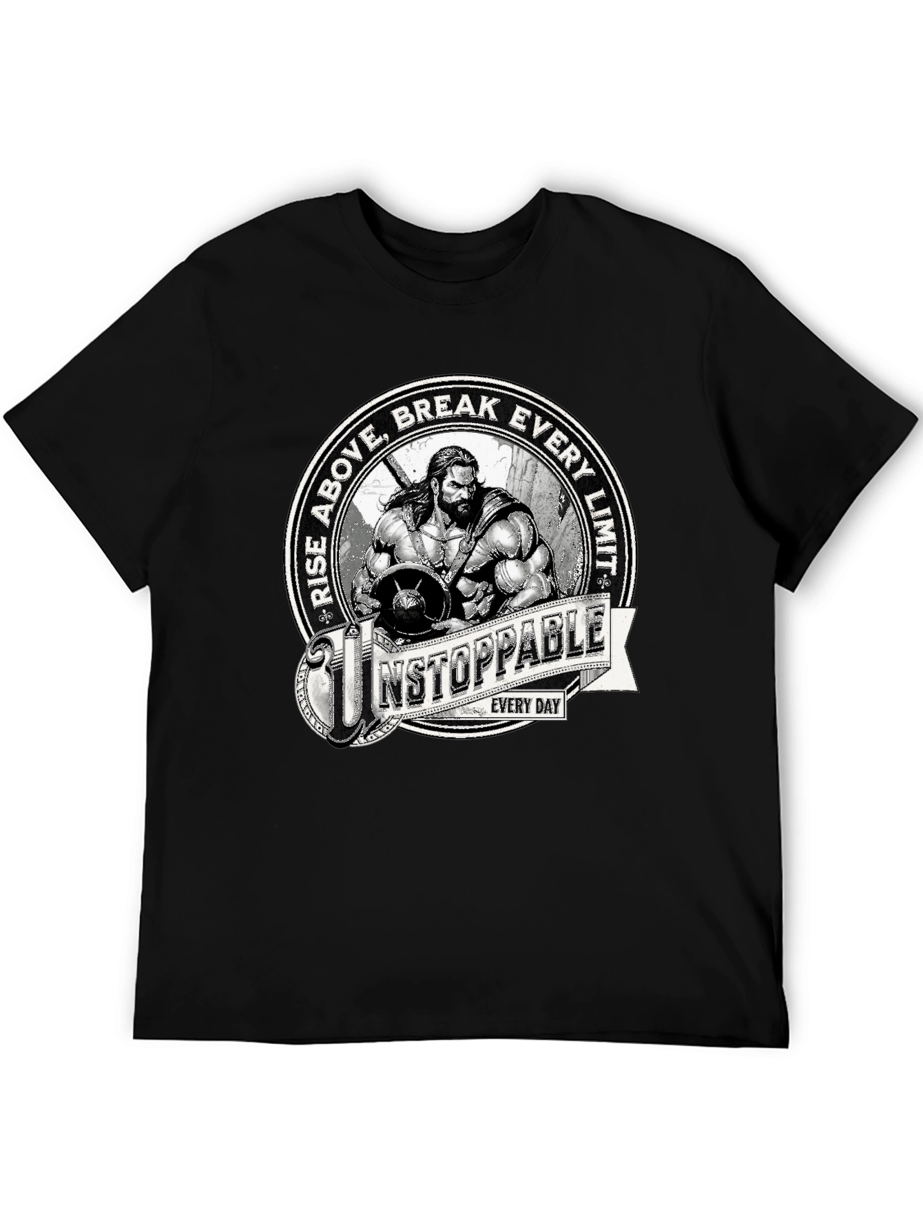 Unstoppable Graphic Print Black T-Shirt
