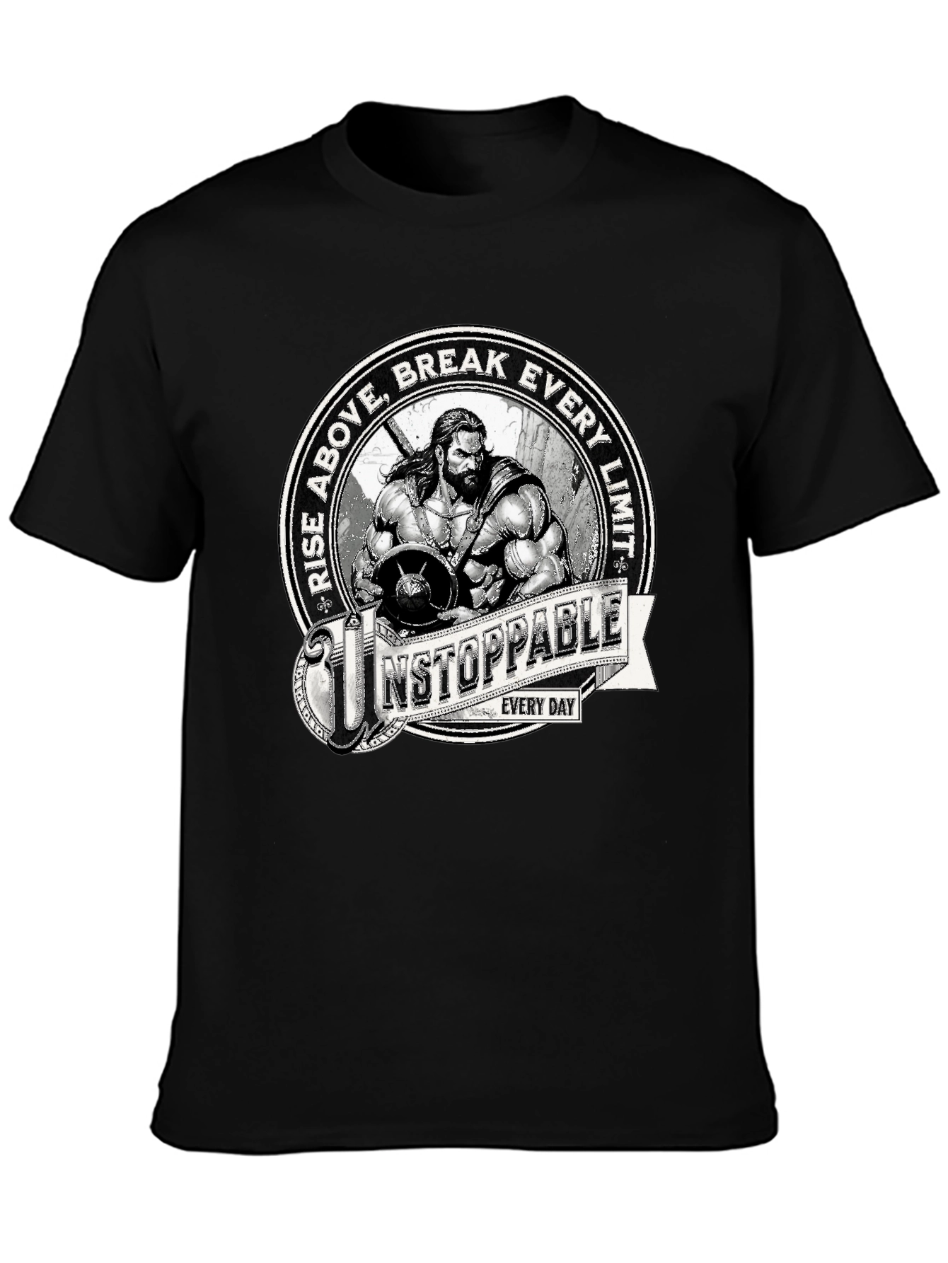 Unstoppable Graphic Print Black T-Shirt