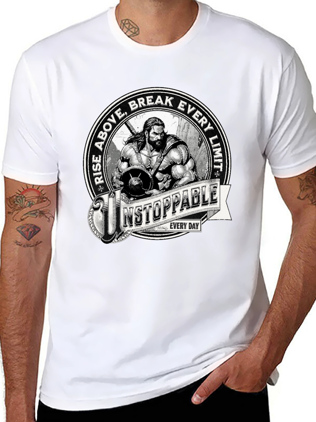 Unstoppable Graphic Print Black T-Shirt