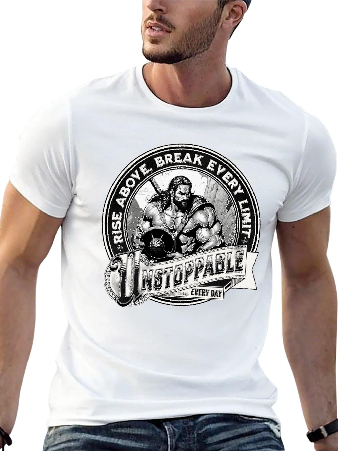 Unstoppable Graphic Print Black T-Shirt