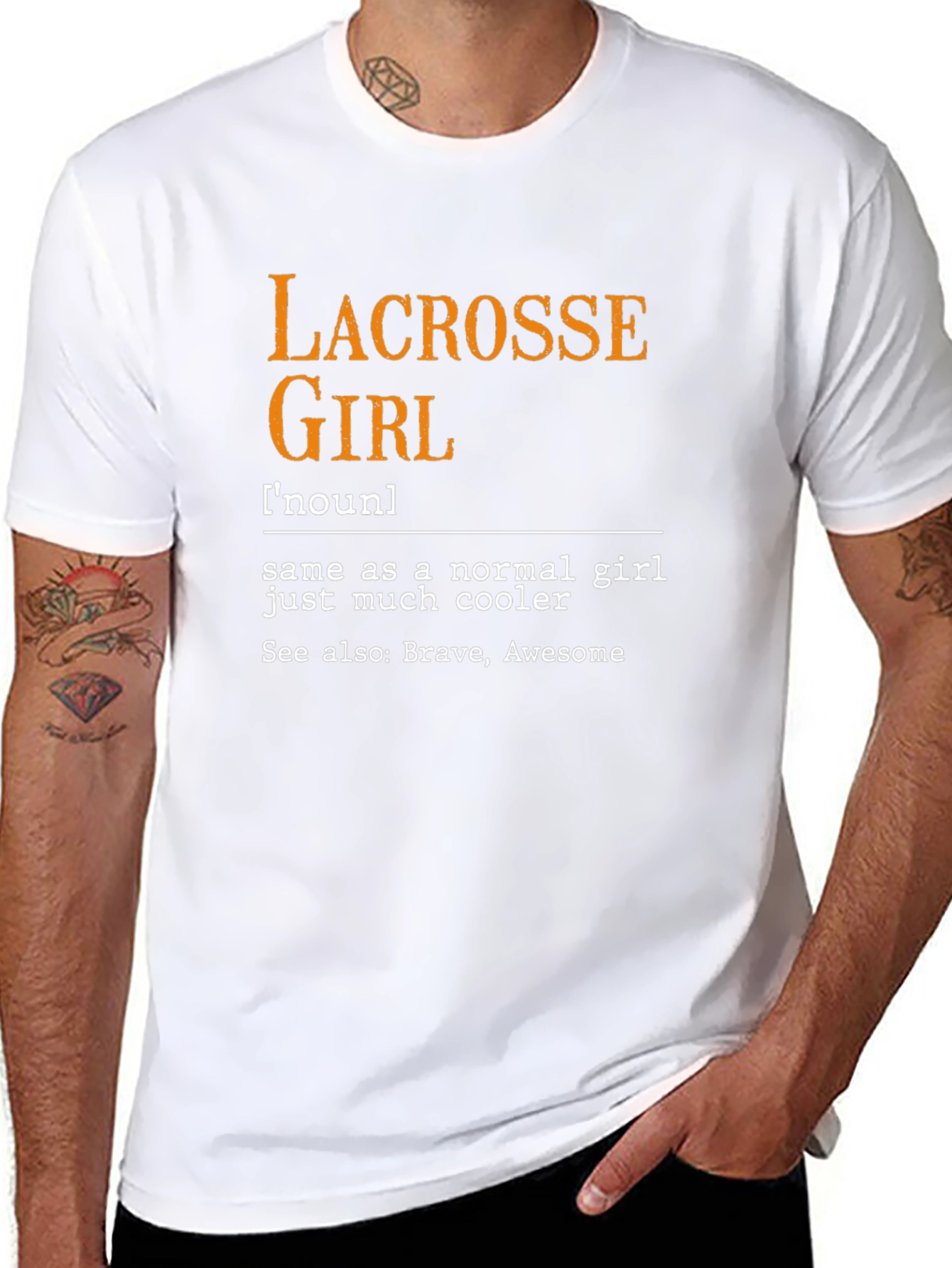 Lacrosse Girl Graphic T-Shirt - Brave & Awesome