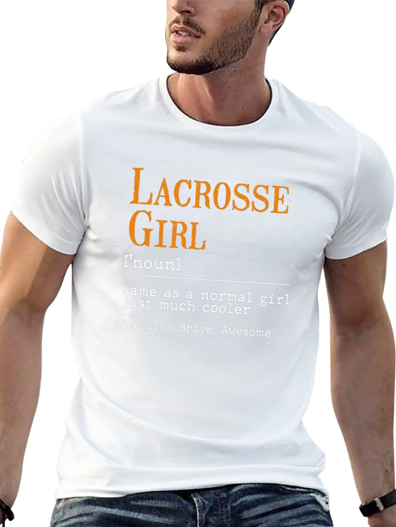 Lacrosse Girl Graphic T-Shirt - Brave & Awesome