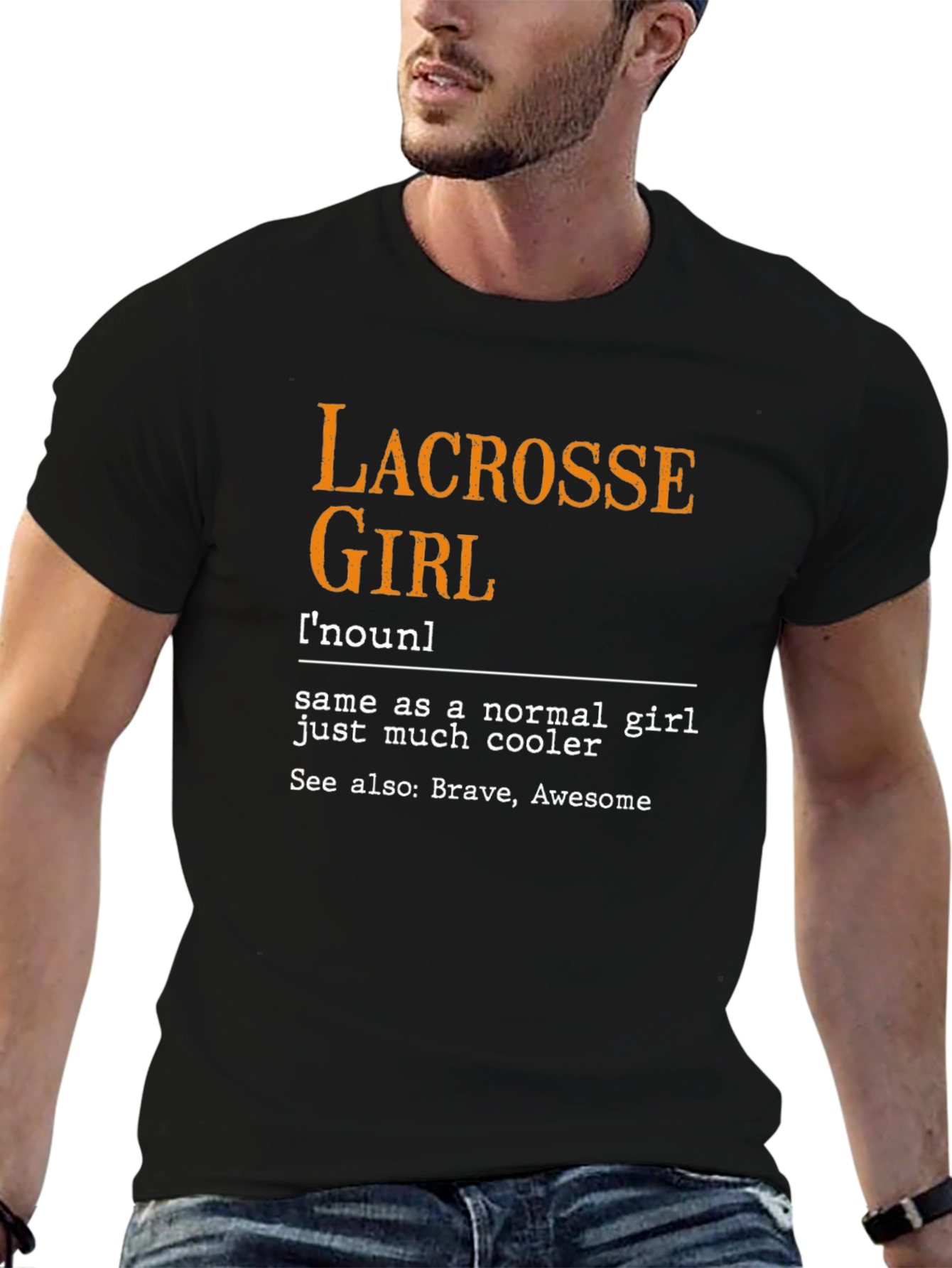 Lacrosse Girl Graphic T-Shirt - Brave & Awesome