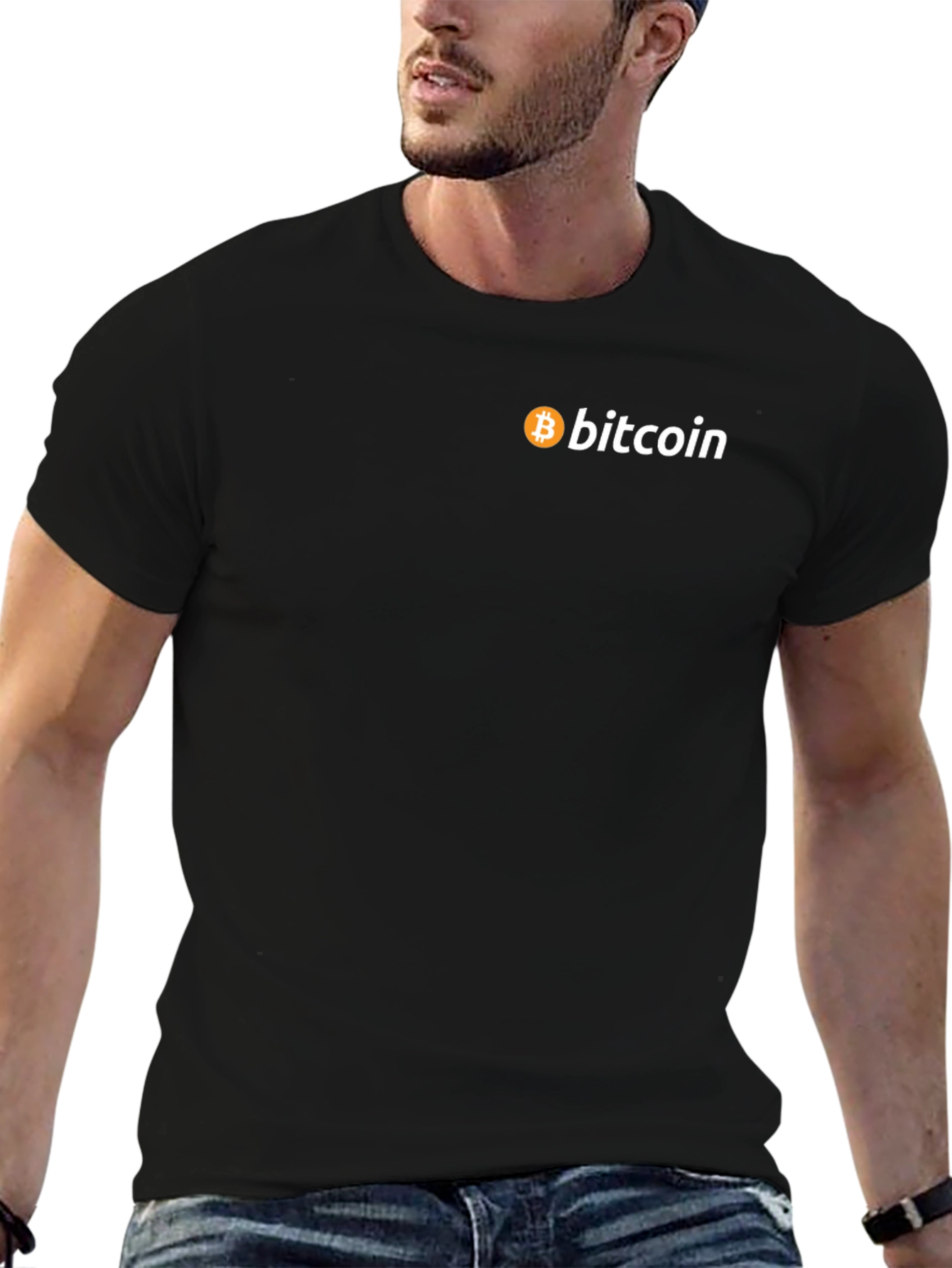 Bitcoin Logo Black T-Shirt - Crypto Currency Tee