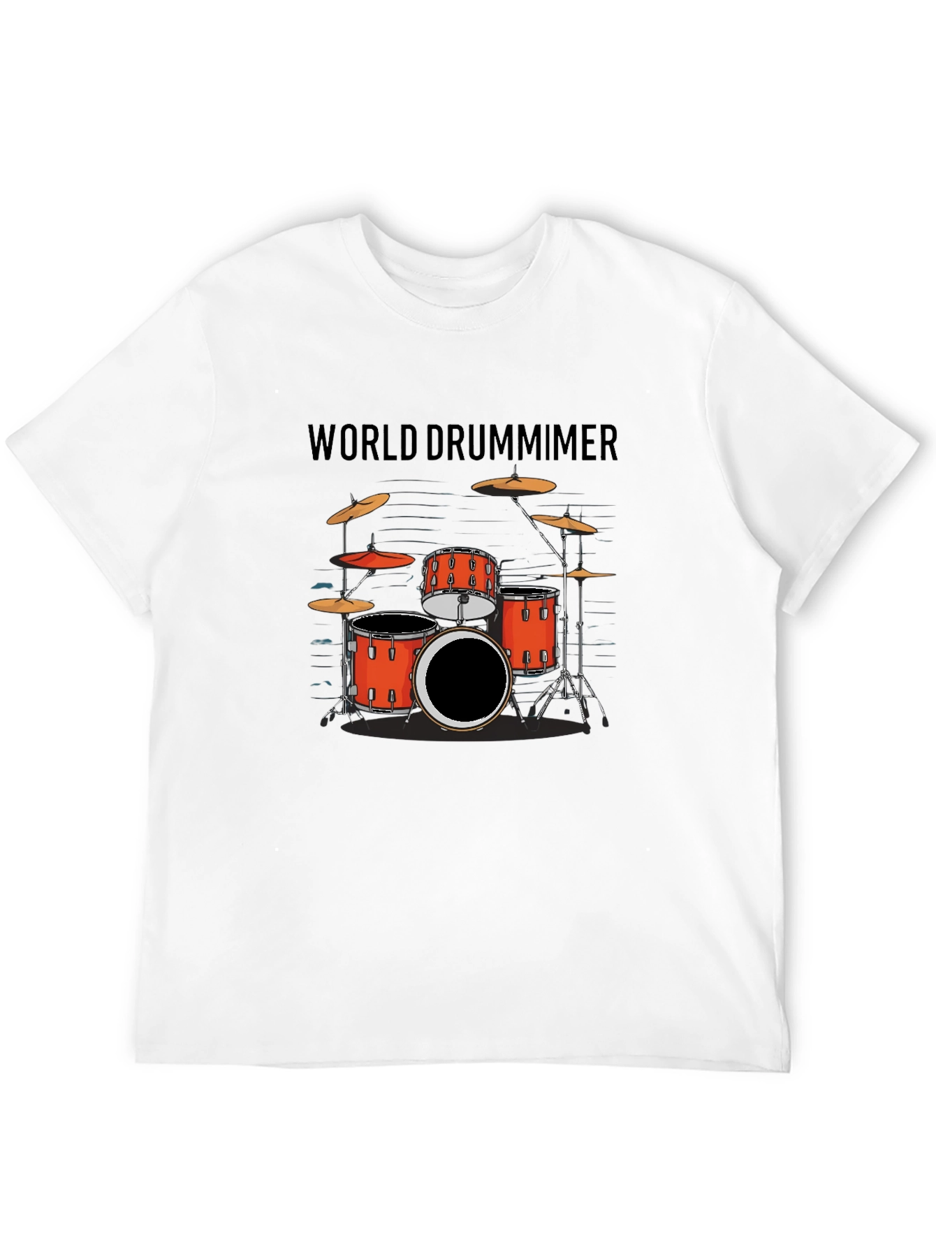 World Drummer Graphic Tee - Black Crewneck
