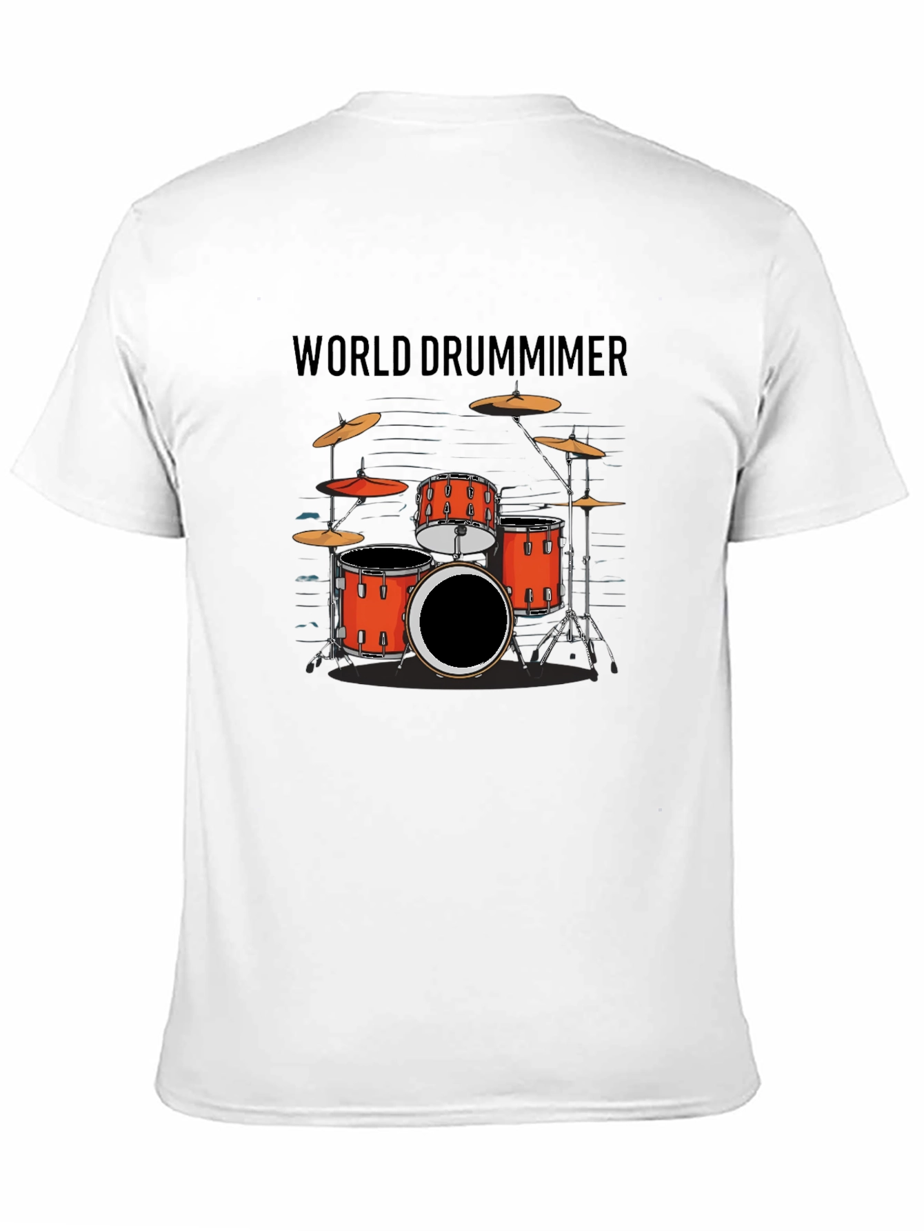 World Drummer Graphic Tee - Black Crewneck