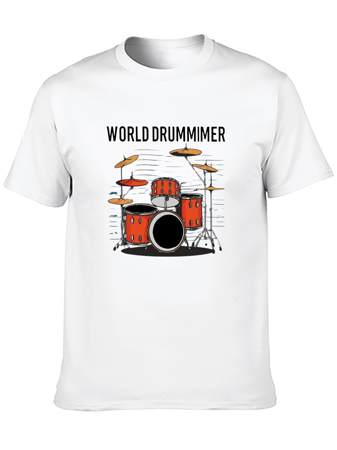 World Drummer Graphic Tee - Black Crewneck