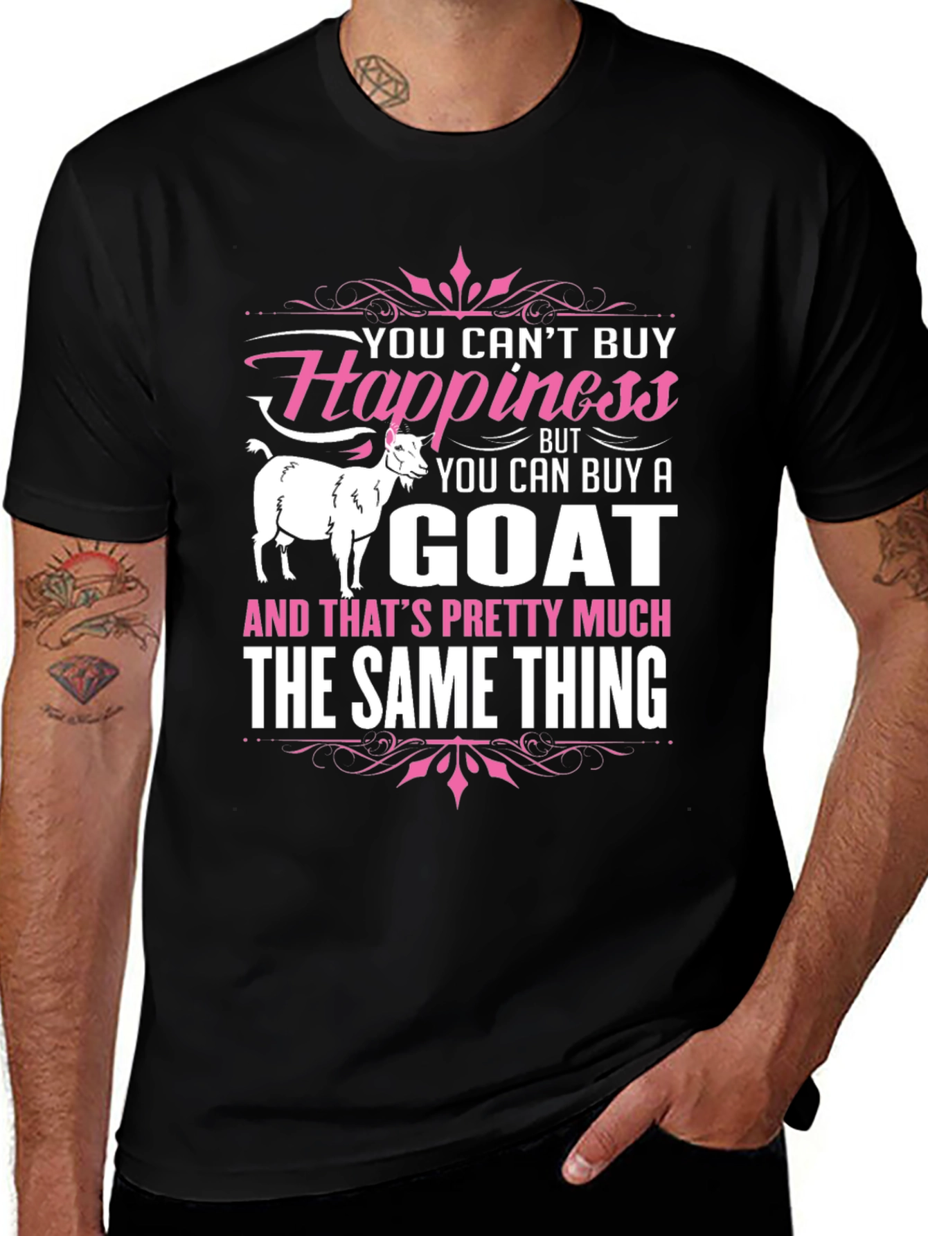Funny Goat Lover T-Shirt: Buy a Goat Buy Happiness