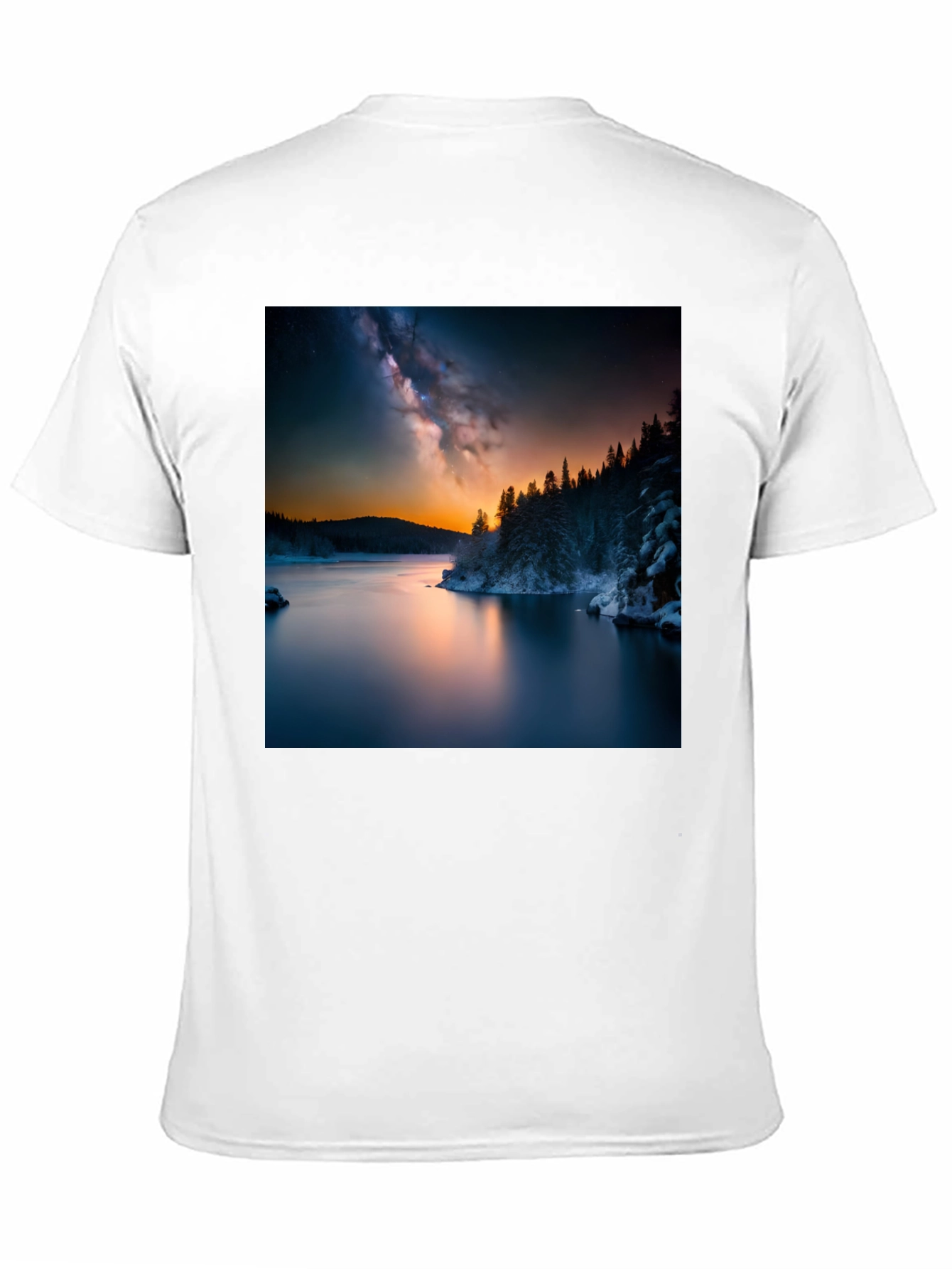 Scenic Lake Galaxy Graphic Tee