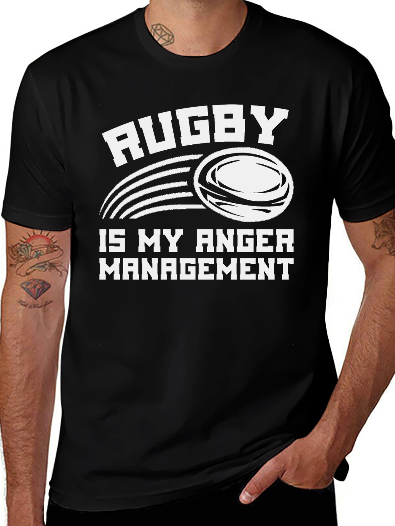 Rugby Anger Management Graphic Tee