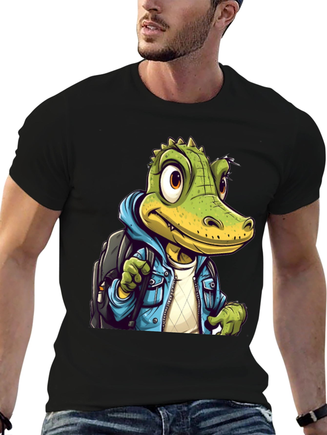 Cool Alligator Backpack T-Shirt