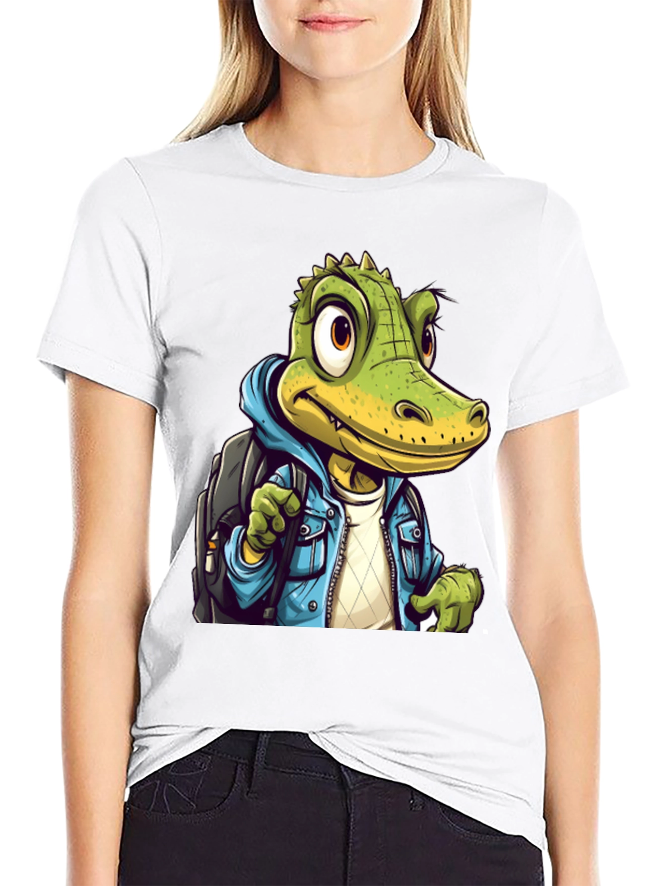 Cool Alligator Backpack T-Shirt