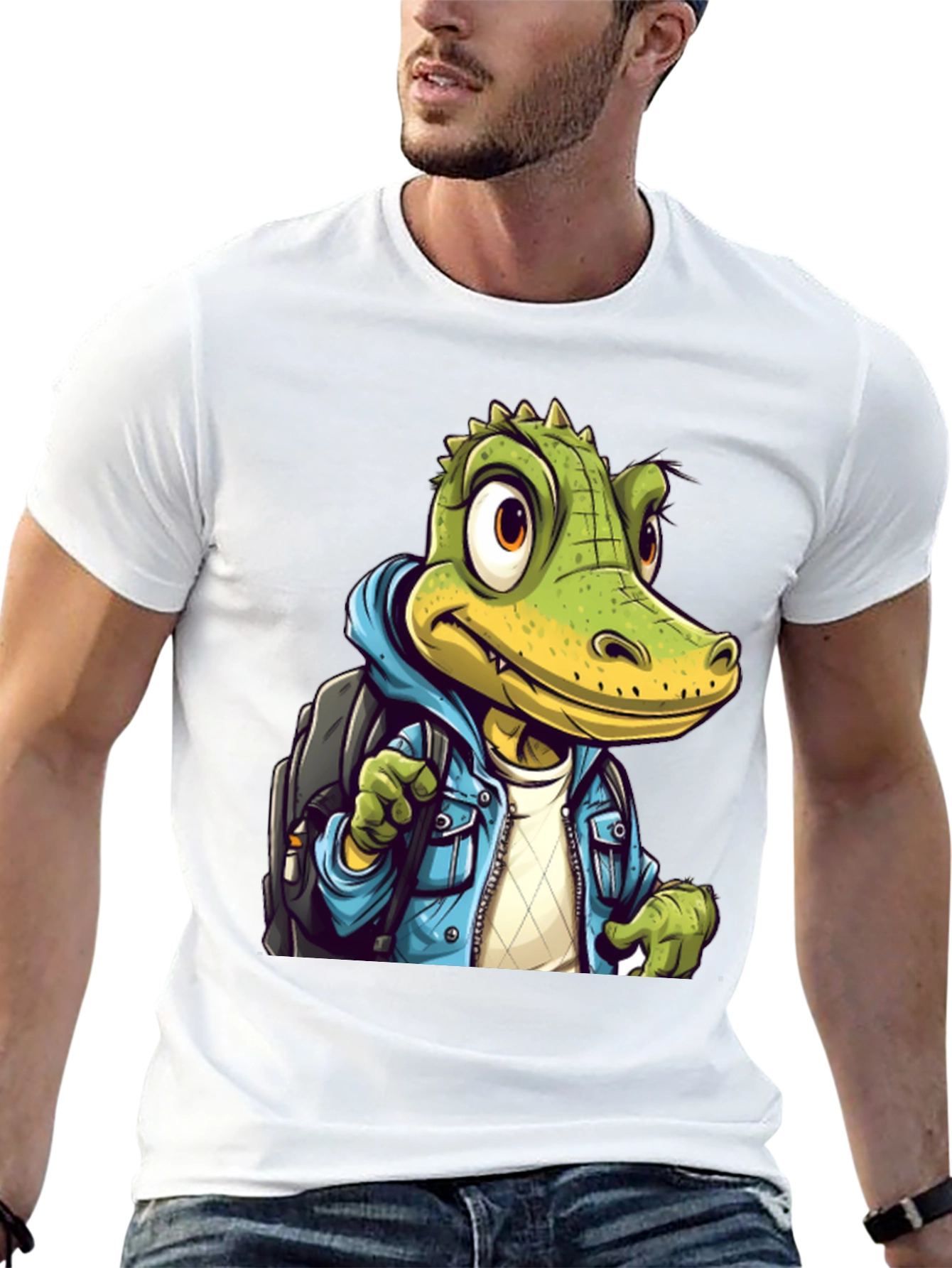 Cool Alligator Backpack T-Shirt