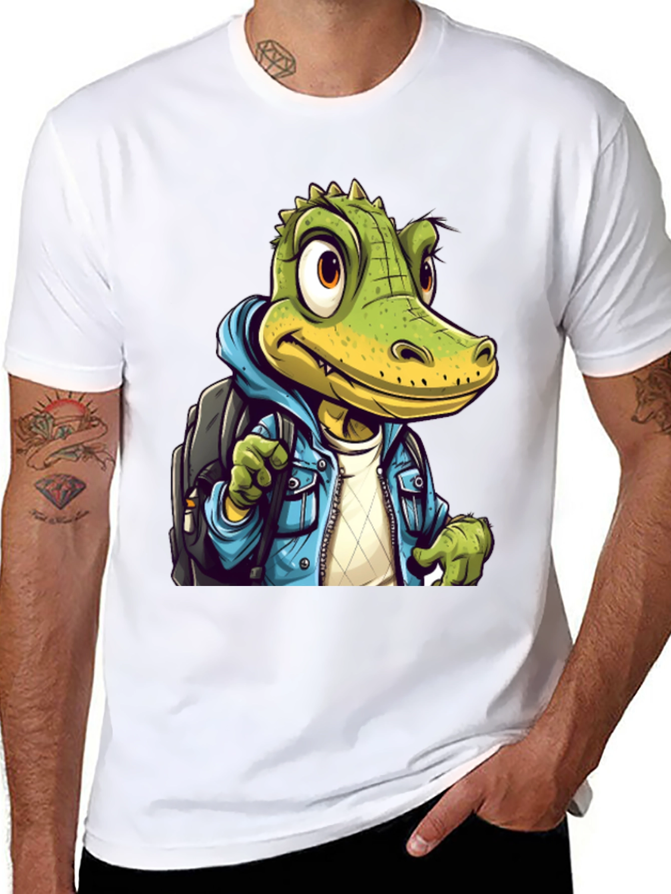 Cool Alligator Backpack T-Shirt