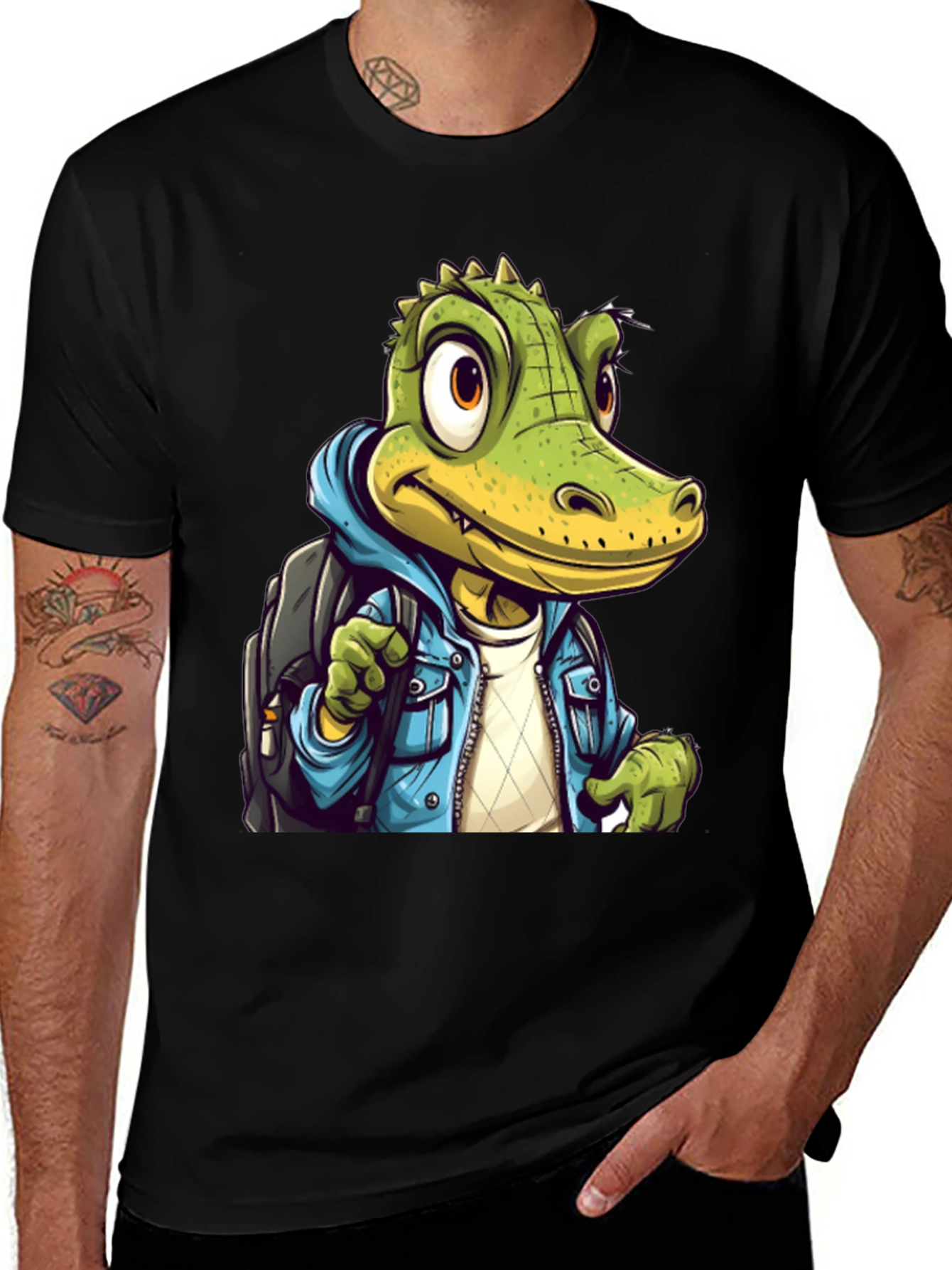 Cool Alligator Backpack T-Shirt