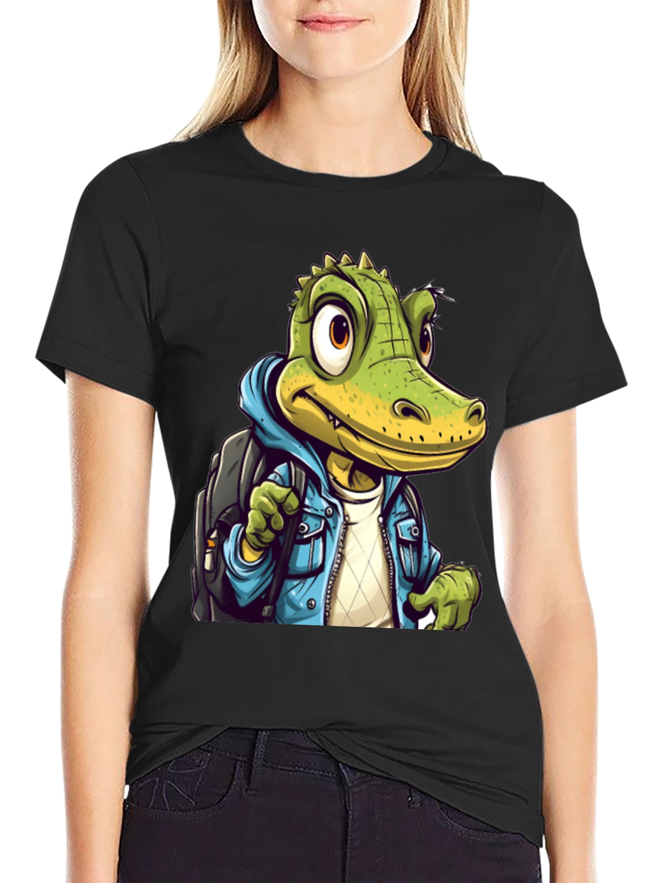 Cool Alligator Backpack T-Shirt
