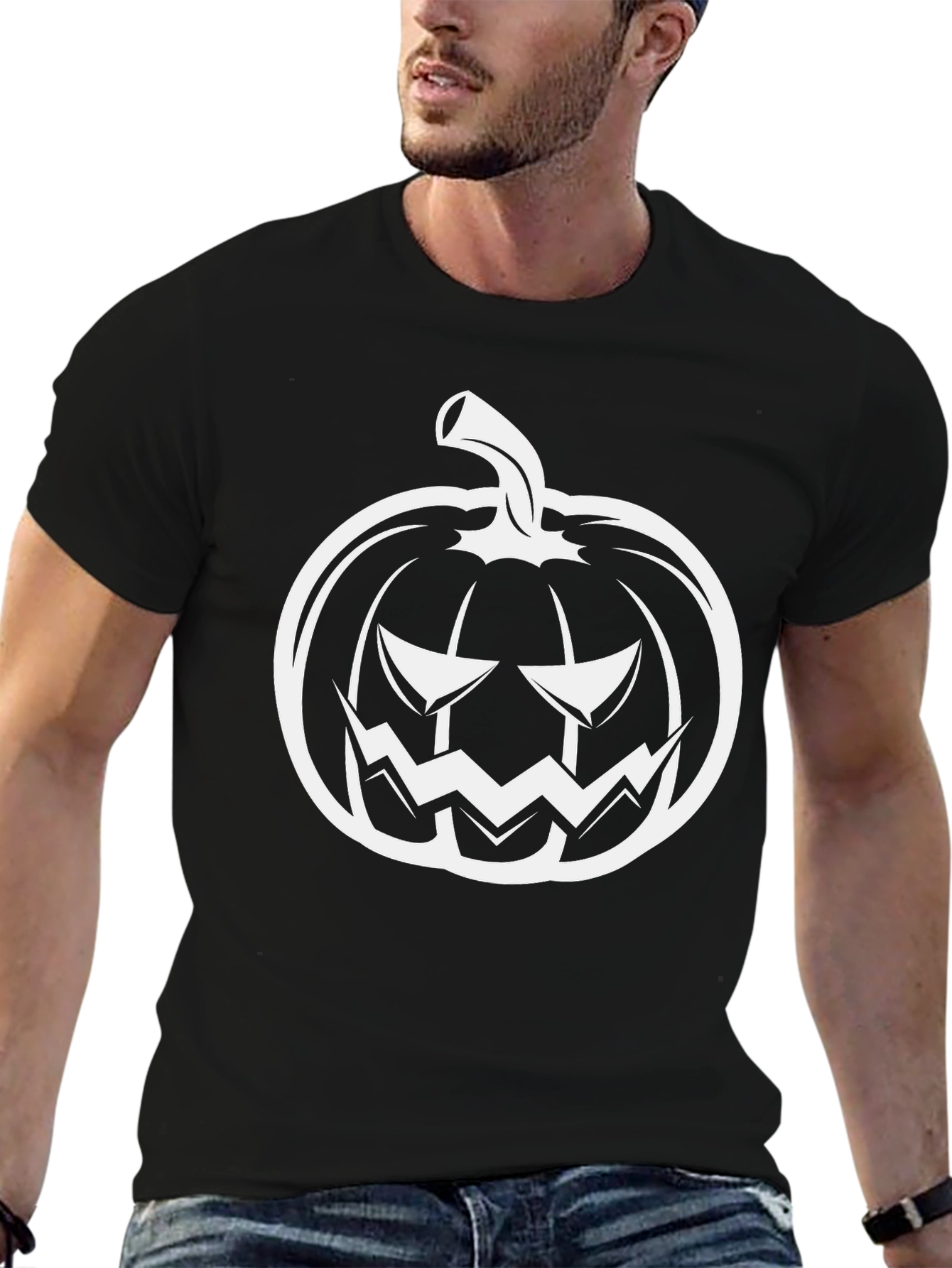 Spooky Pumpkin Graphic Tee - Halloween Shirt
