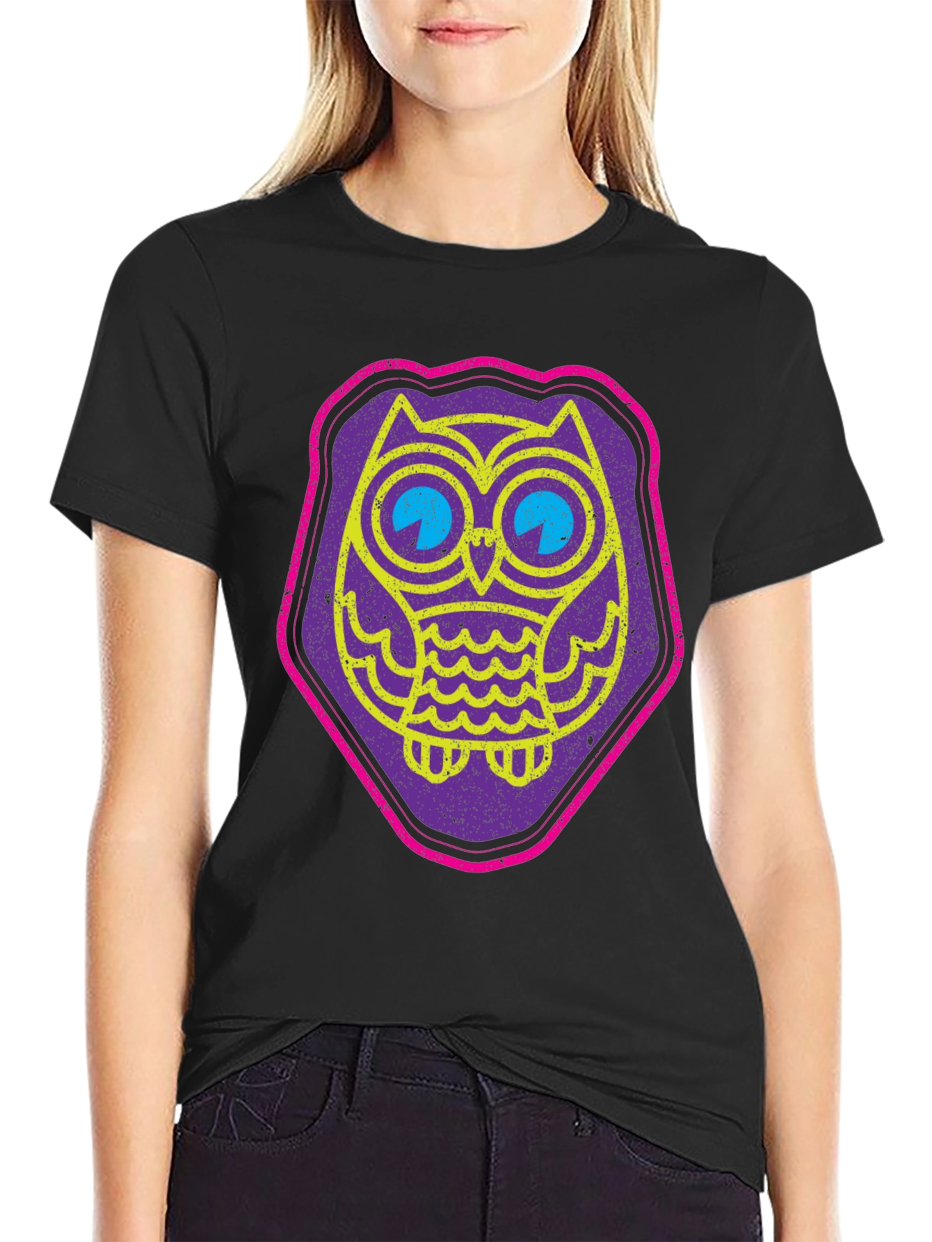 Retro Owl Graphic Tee - Cool Novelty T-Shirt