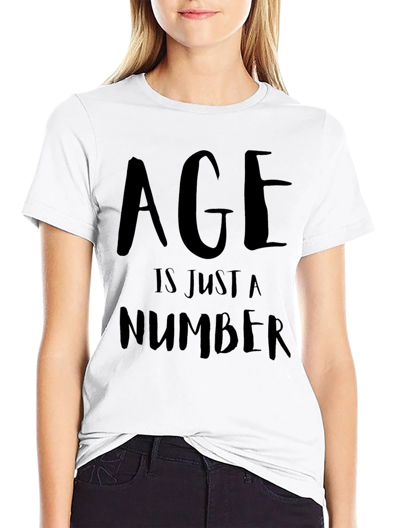 Age Is Just a Number Black Graphic Tee