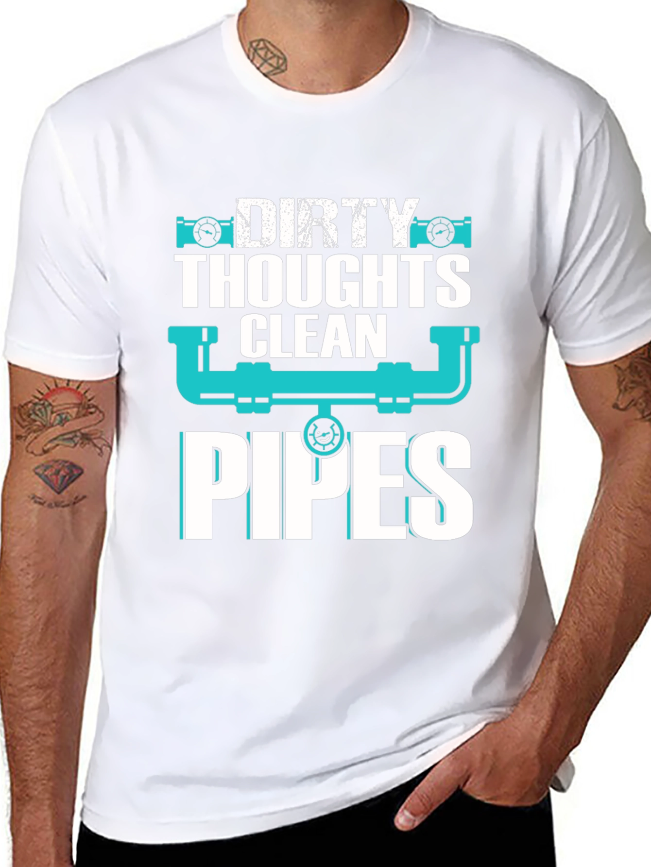 Dirty Thoughts Clean Pipes Graphic Tee