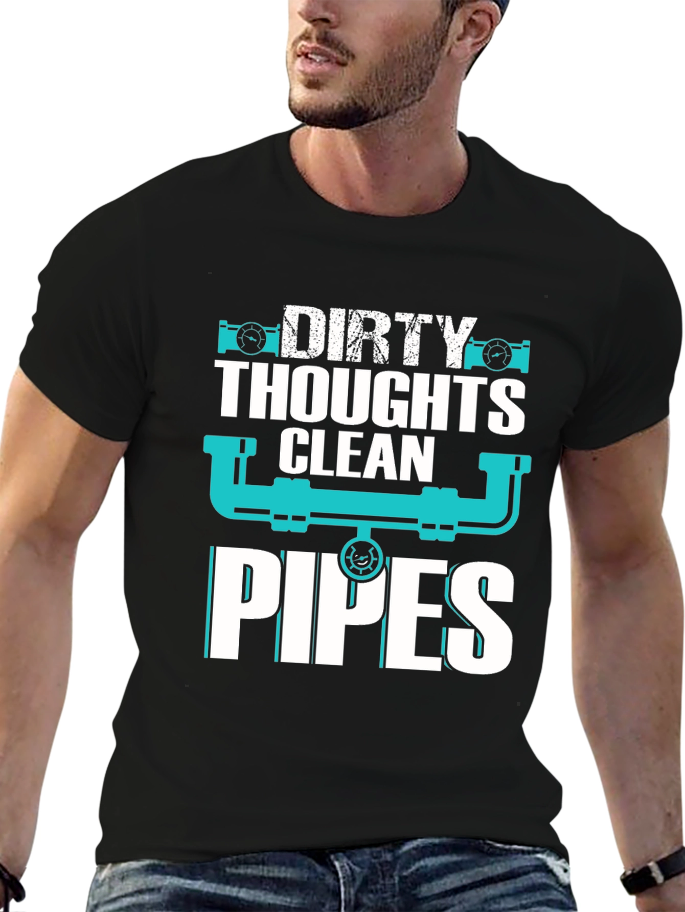 Dirty Thoughts Clean Pipes Graphic Tee