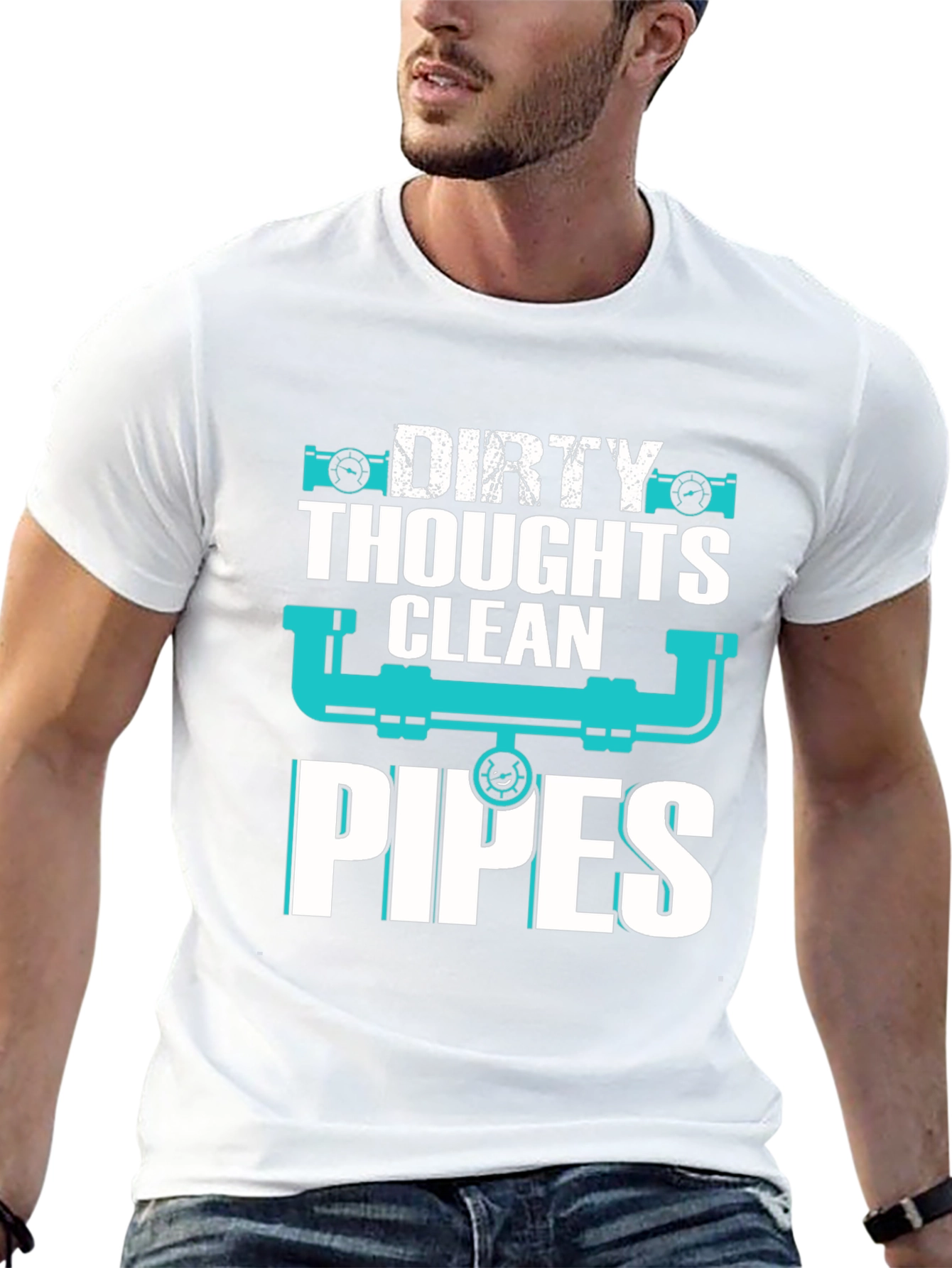 Dirty Thoughts Clean Pipes Graphic Tee