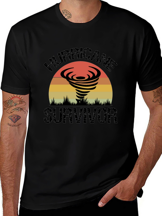 Hurricane Survivor Graphic Tee - Retro Design