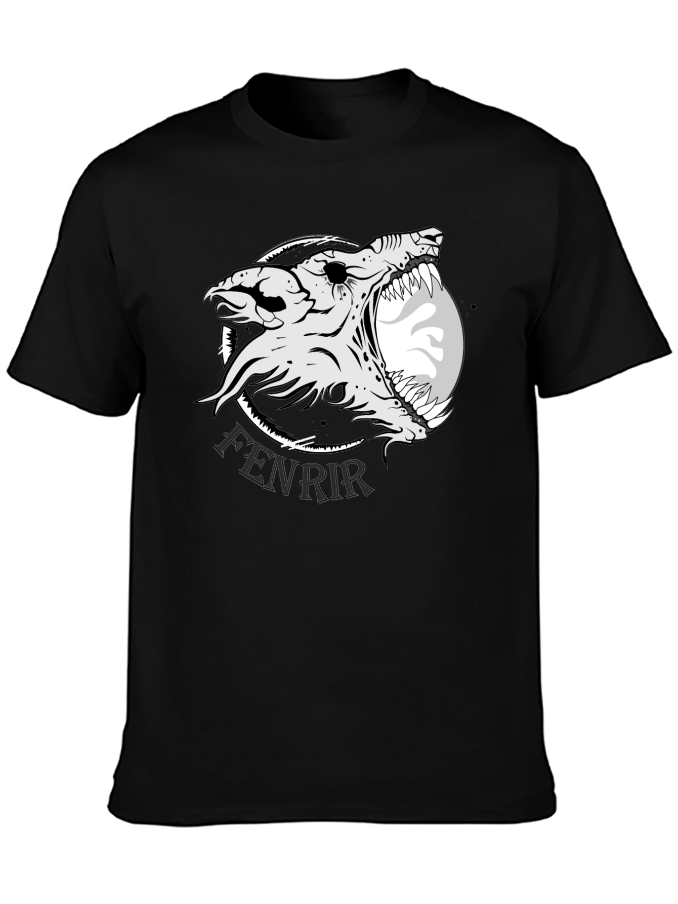 Fenrir Wolf Graphic T-Shirt - Norse Mythology Tee