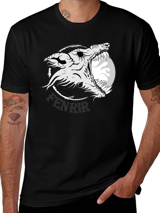 Fenrir Wolf Graphic T-Shirt - Norse Mythology Tee