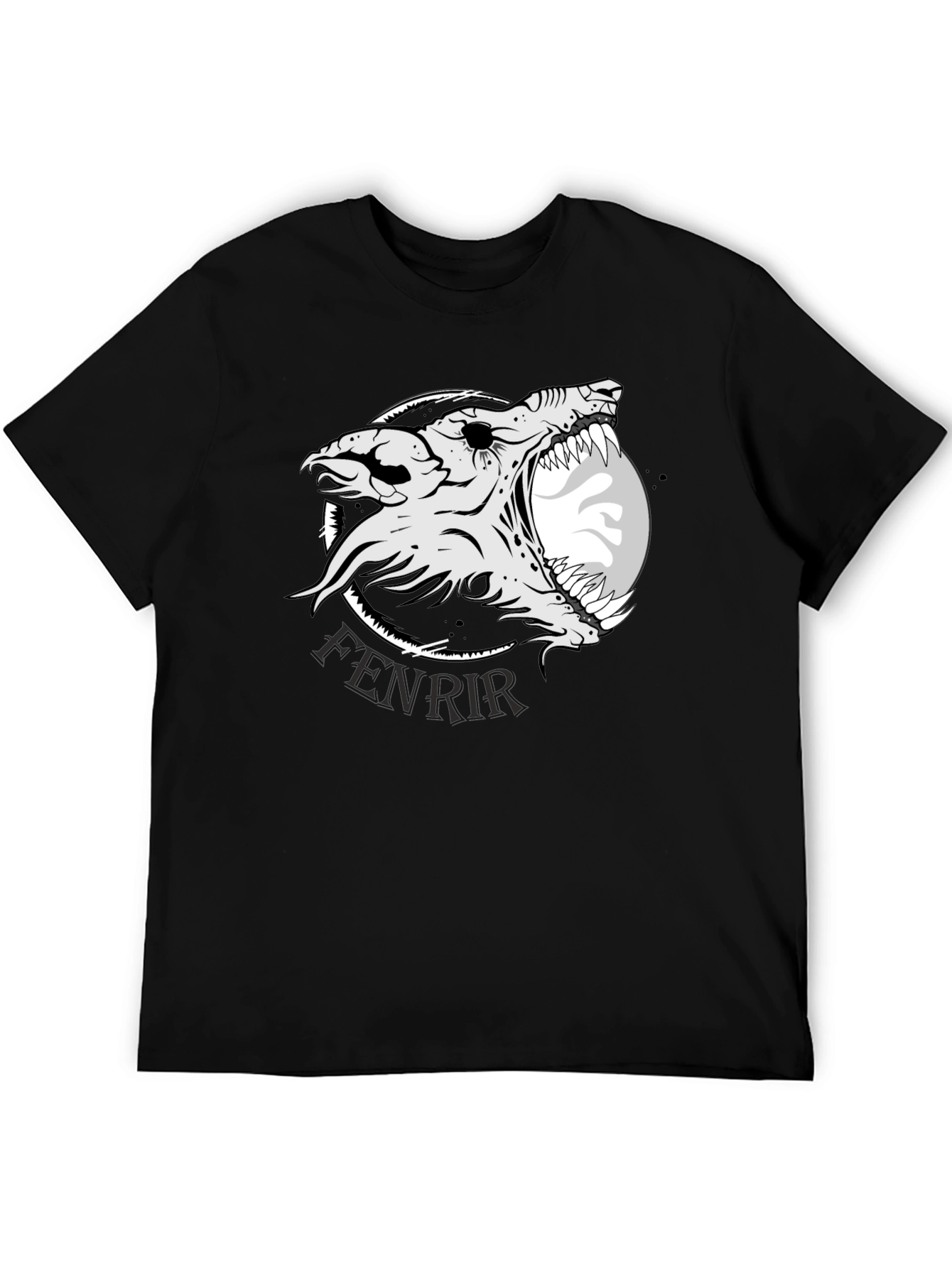 Fenrir Wolf Graphic T-Shirt - Norse Mythology Tee