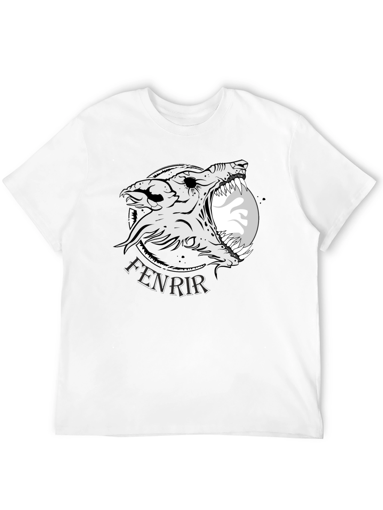 Fenrir Wolf Graphic T-Shirt - Norse Mythology Tee