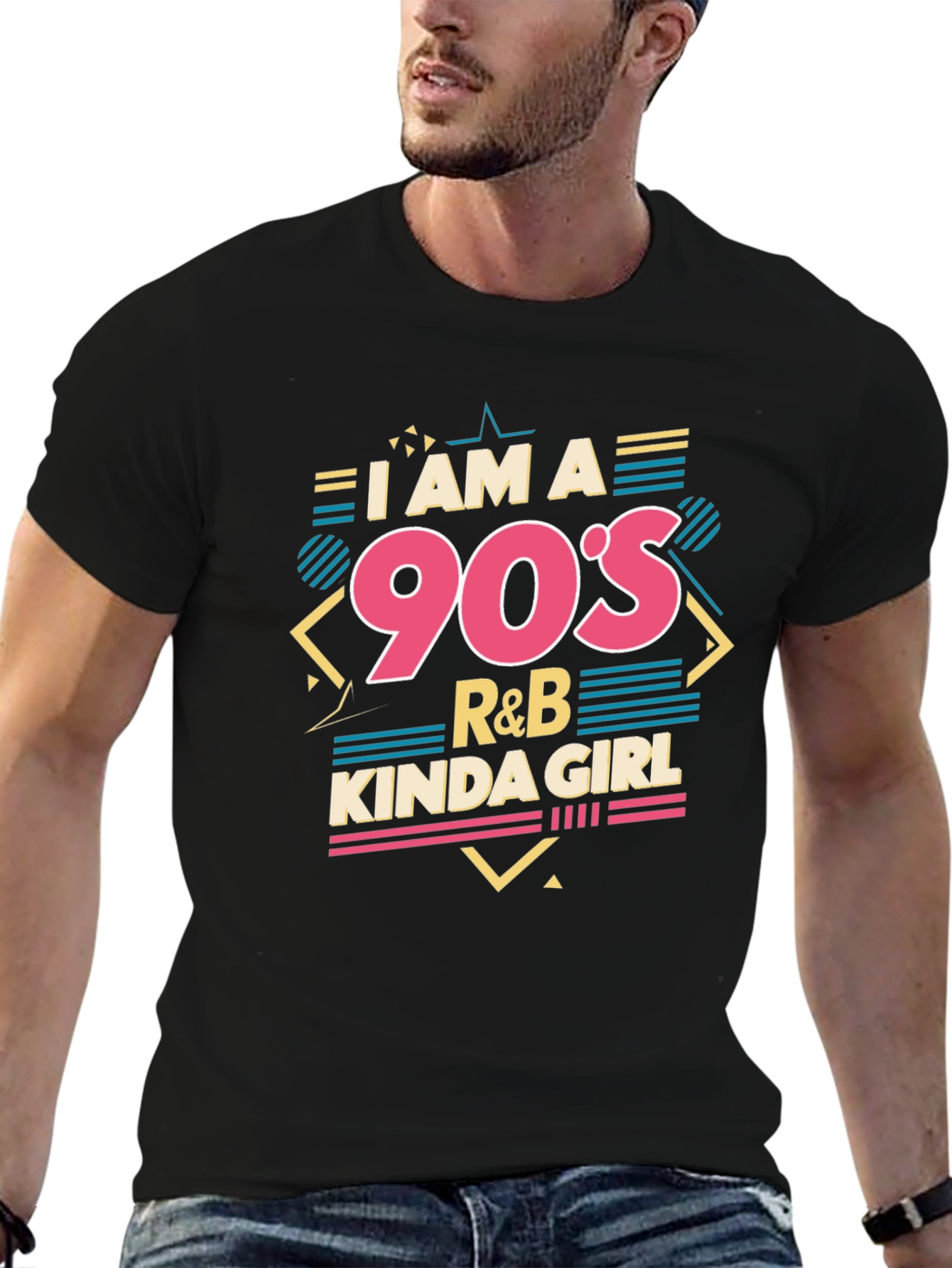 I am a 90s R&B Kinda Girl Black T-Shirt