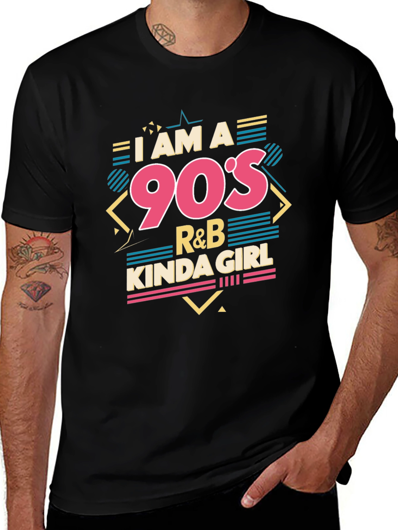 I am a 90s R&B Kinda Girl Black T-Shirt