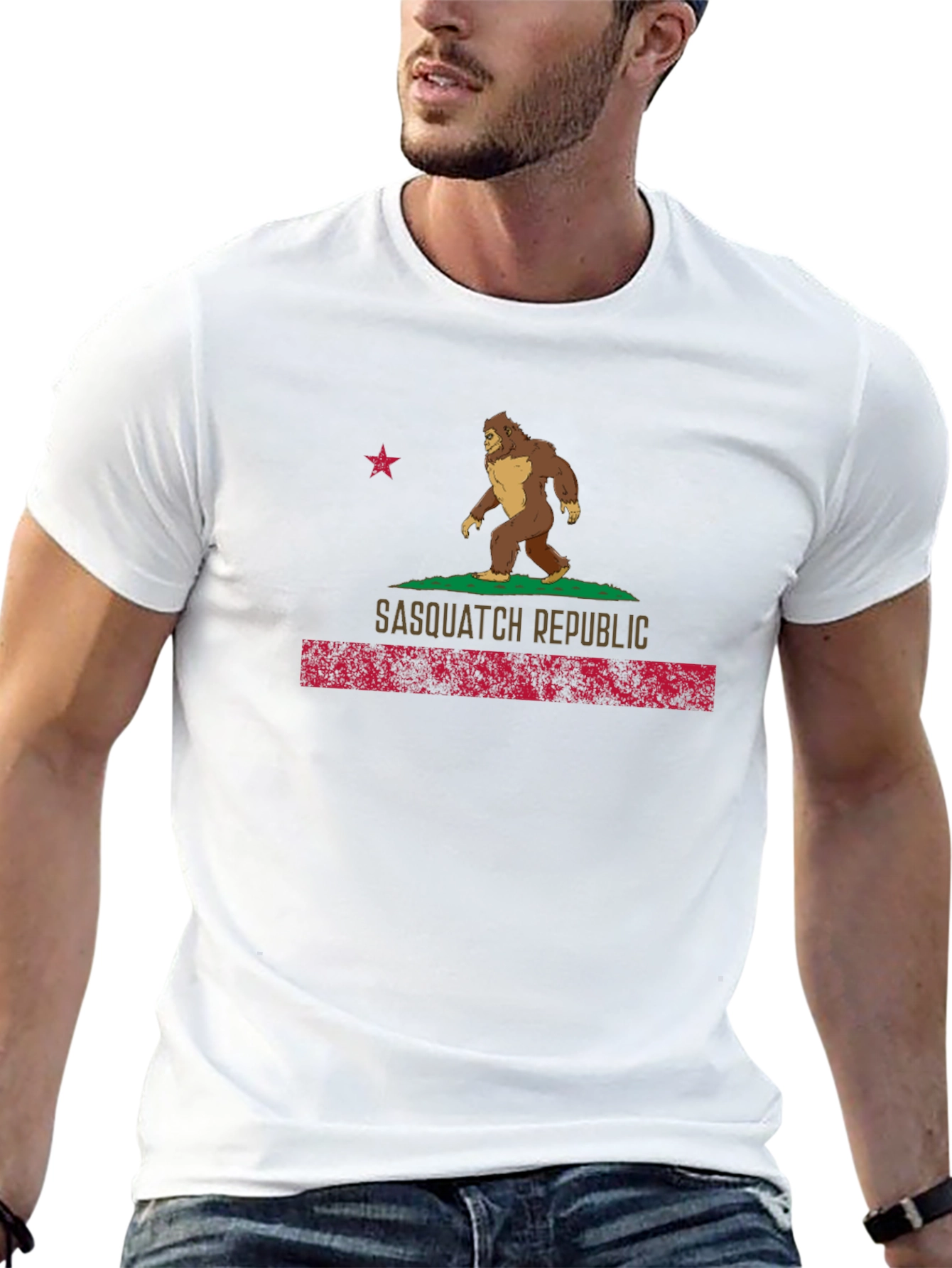 Sasquatch Republic Graphic Tee - Black Crew Neck T-Shirt
