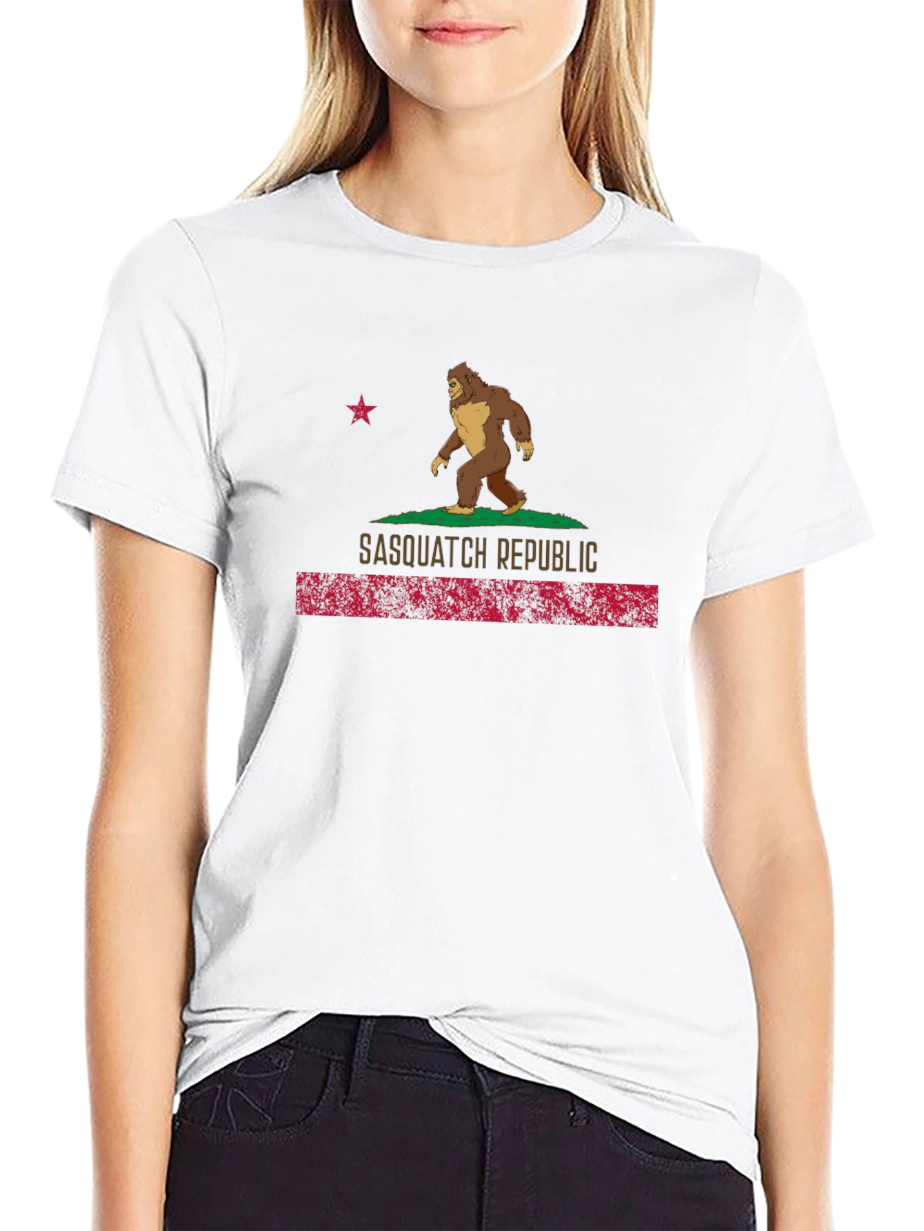 Sasquatch Republic Graphic Tee - Black Crew Neck T-Shirt