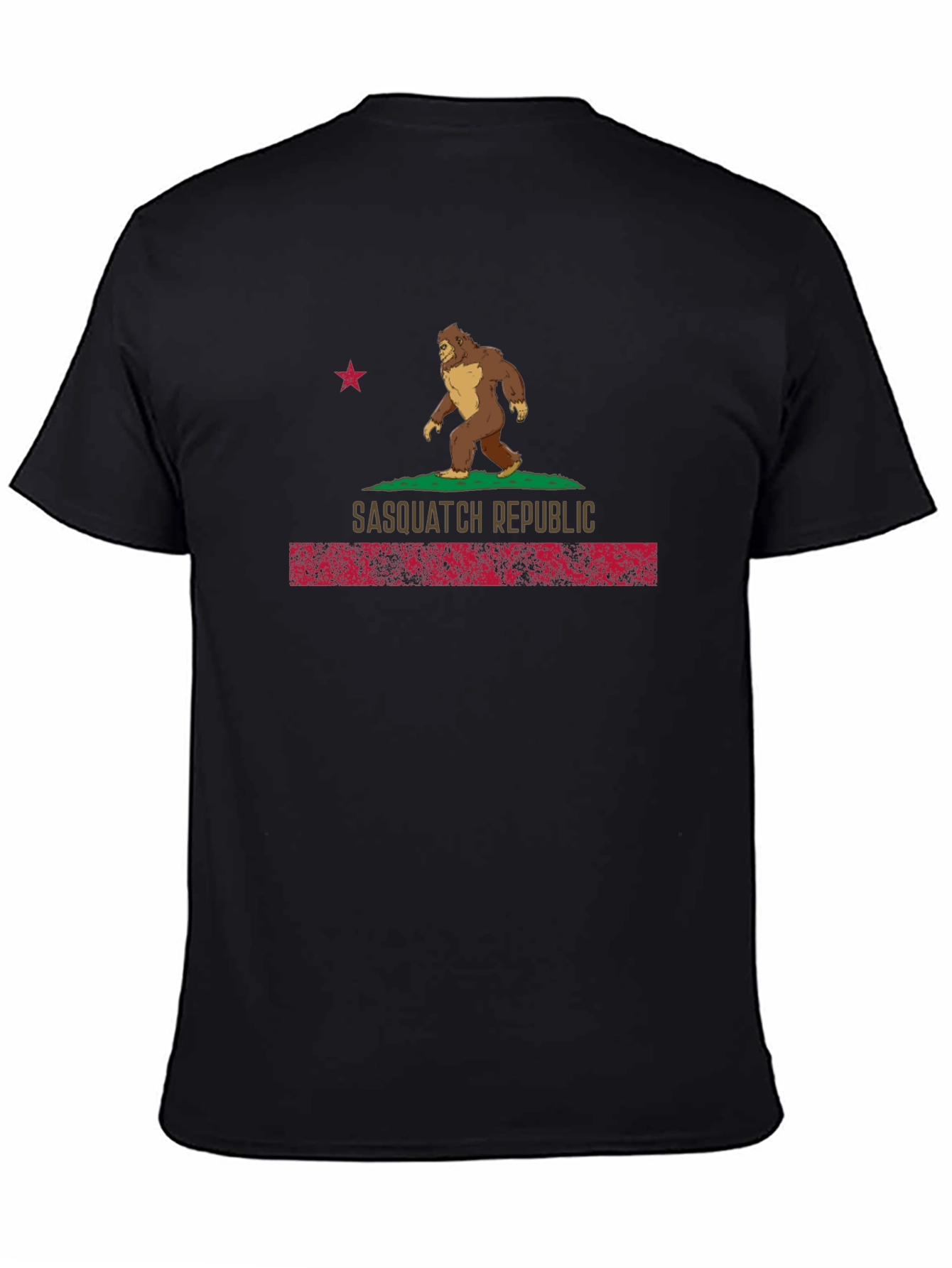 Sasquatch Republic Graphic Tee - Black Crew Neck T-Shirt