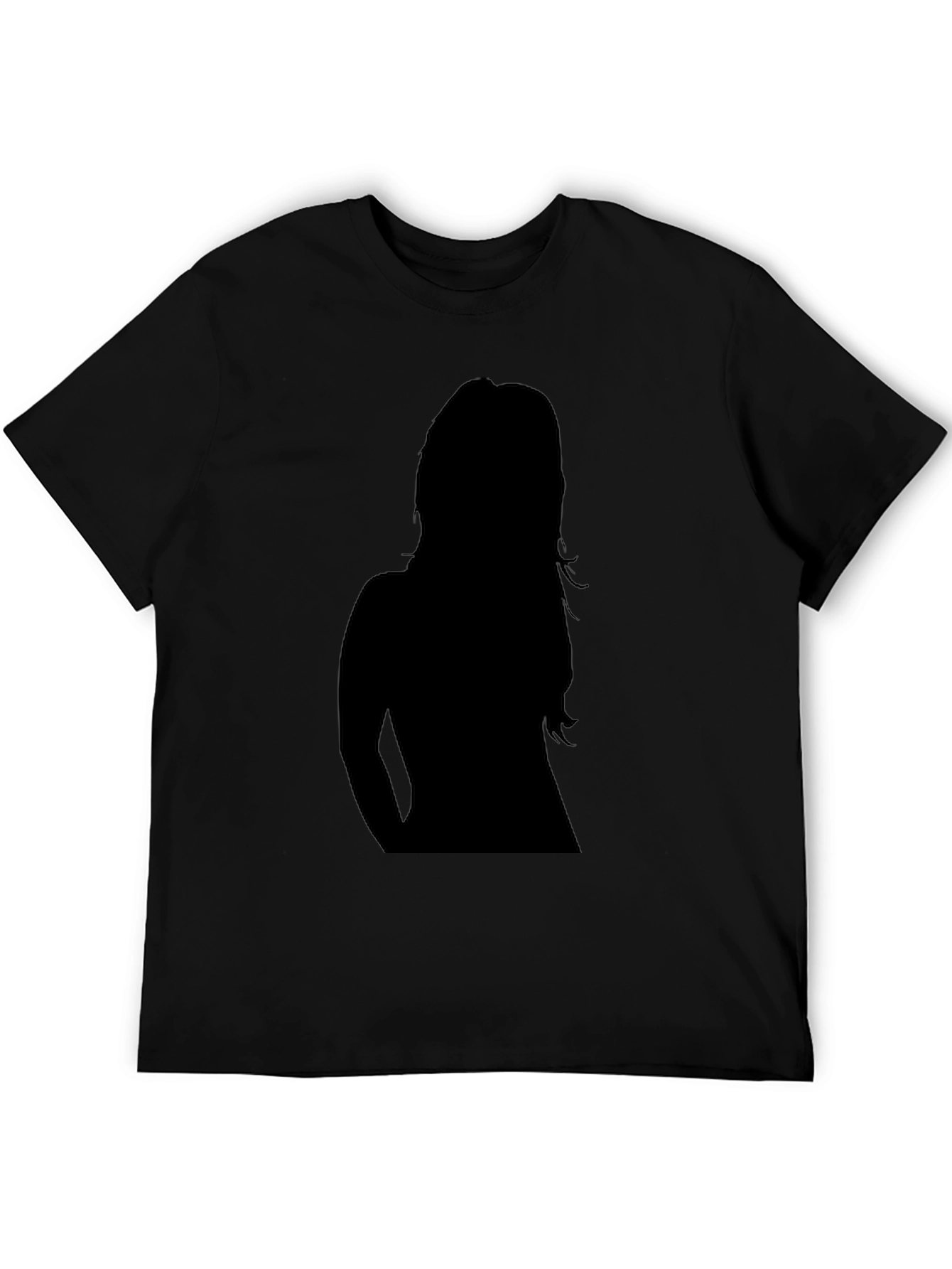 Silhouette Graphic Tee - Stylish Black Cotton T-Shirt
