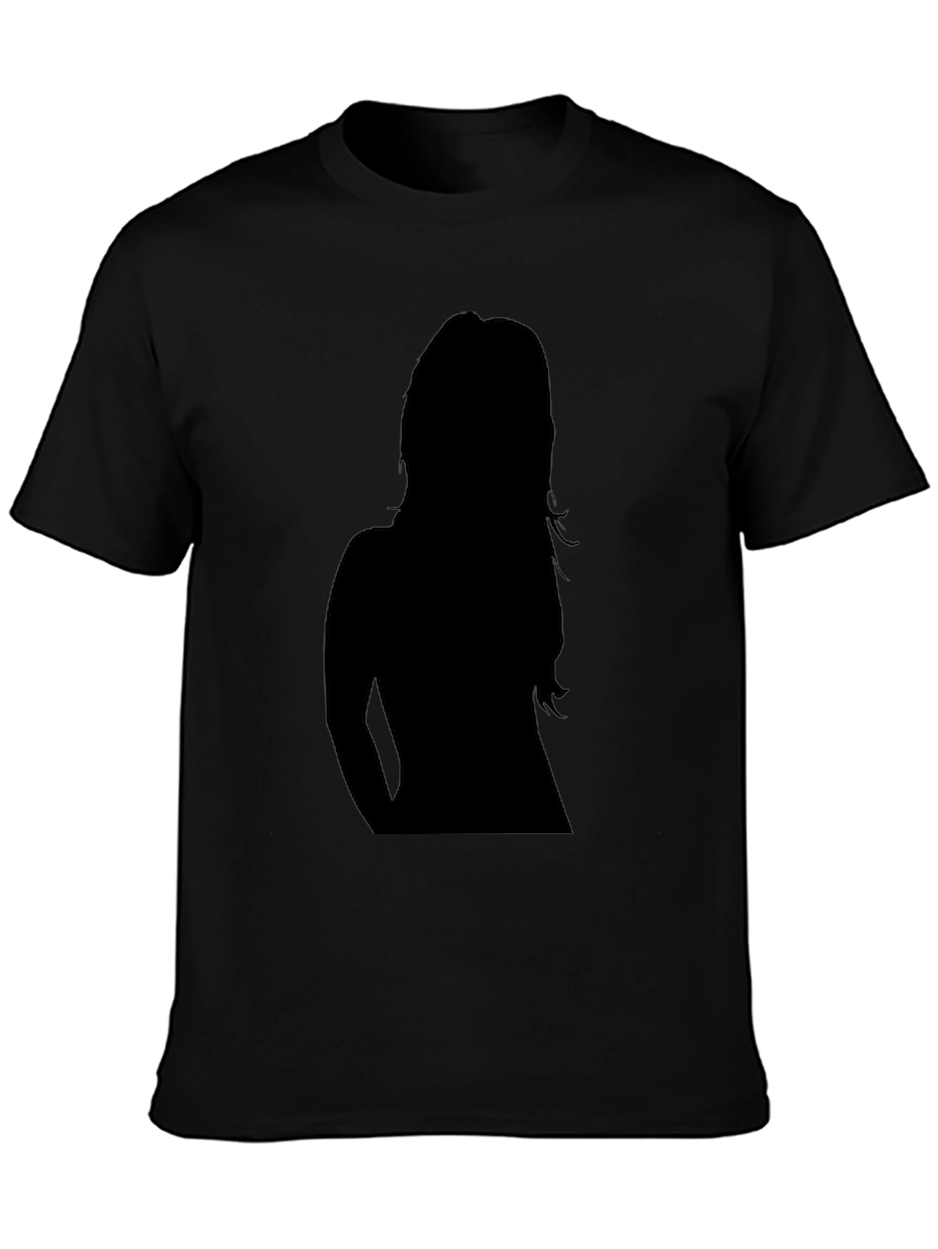 Silhouette Graphic Tee - Stylish Black Cotton T-Shirt