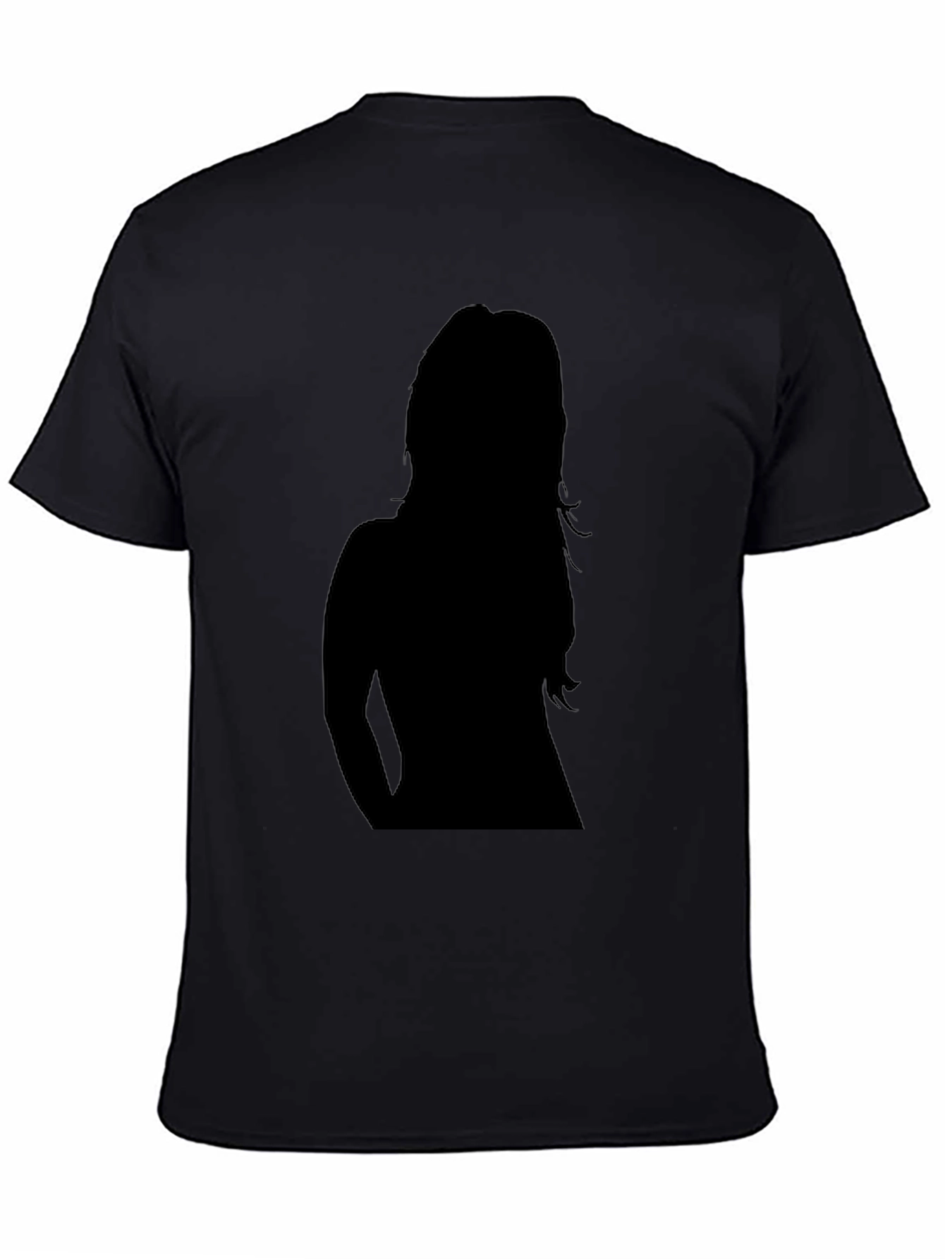Silhouette Graphic Tee - Stylish Black Cotton T-Shirt