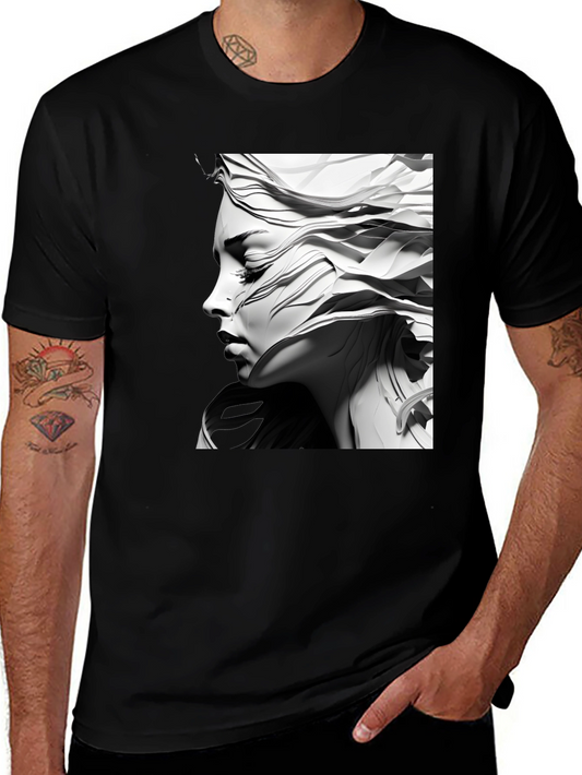 Abstract Woman Graphic Tee - Modern Art T-Shirt