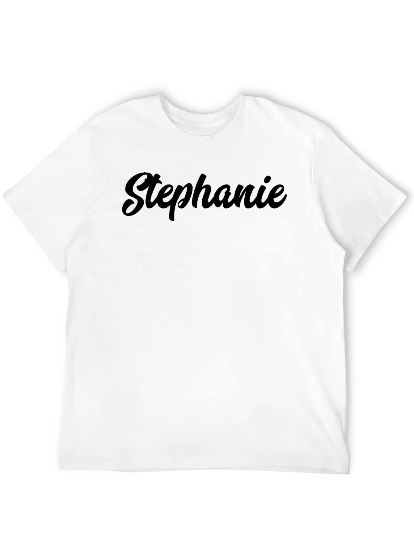 Stephanie Custom Name Black T-Shirt