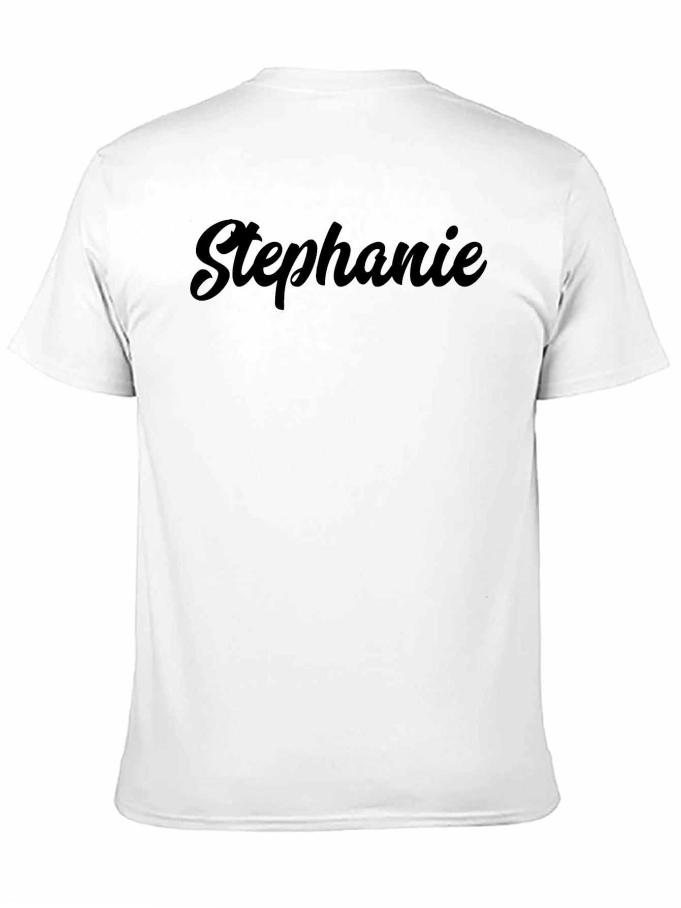 Stephanie Custom Name Black T-Shirt