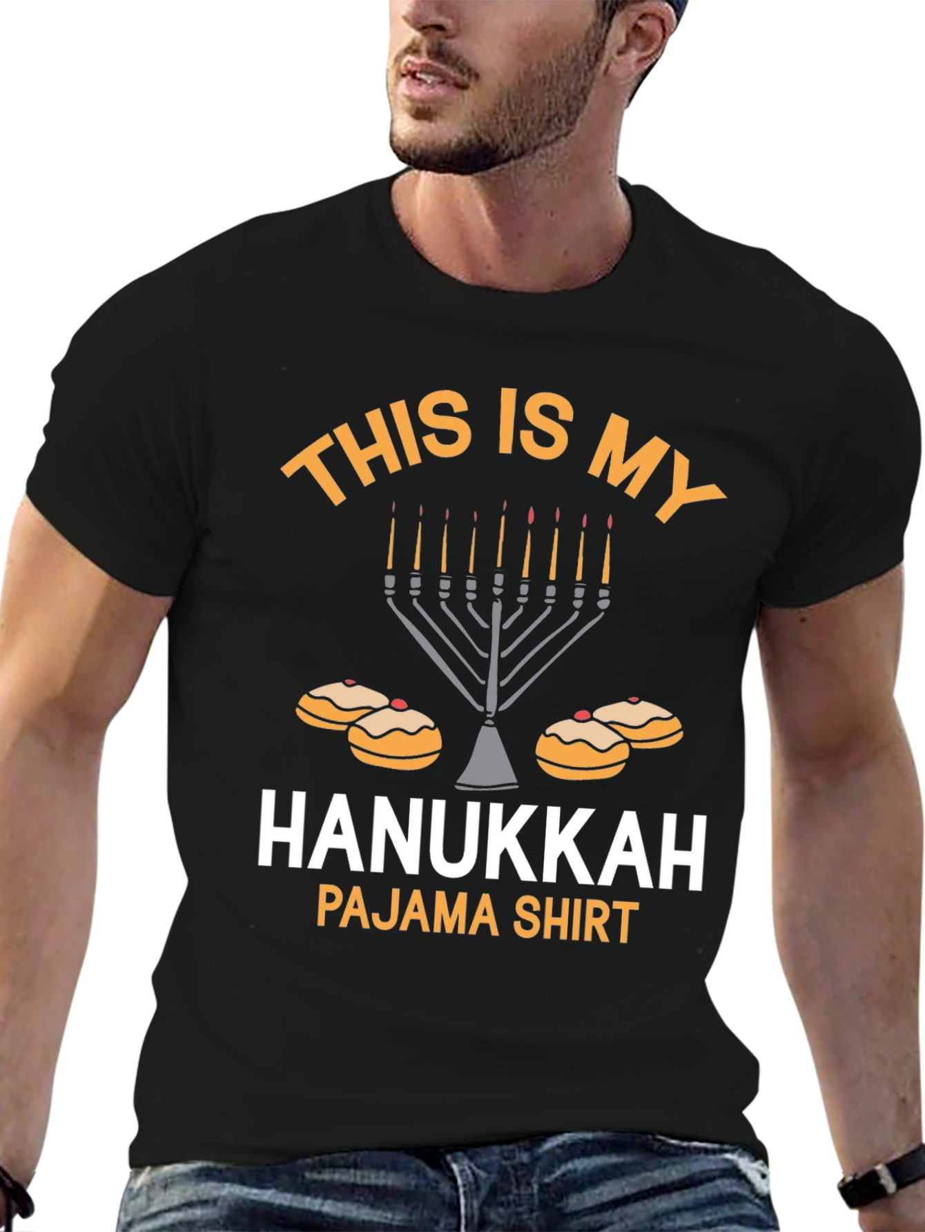 Hanukkah Pajama Shirt - Novelty Holiday Tee